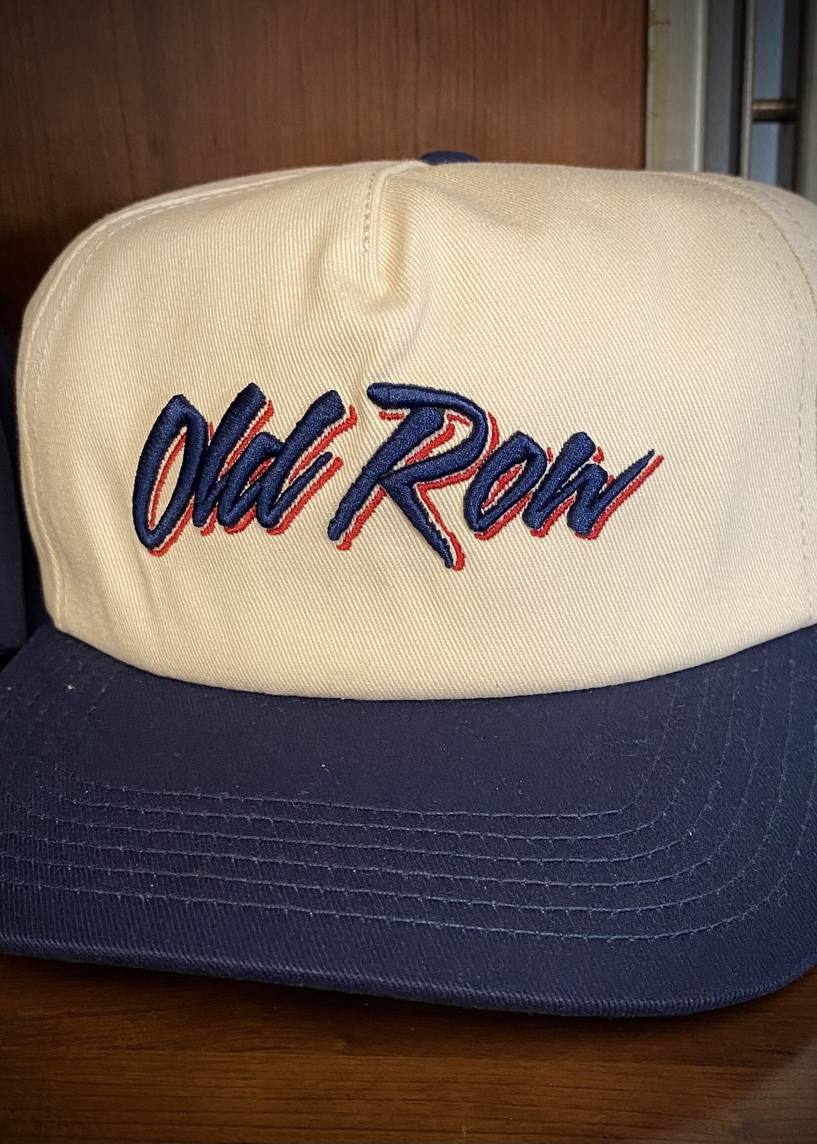 Old Row Old Row Script retro Snapback Hat- Cream