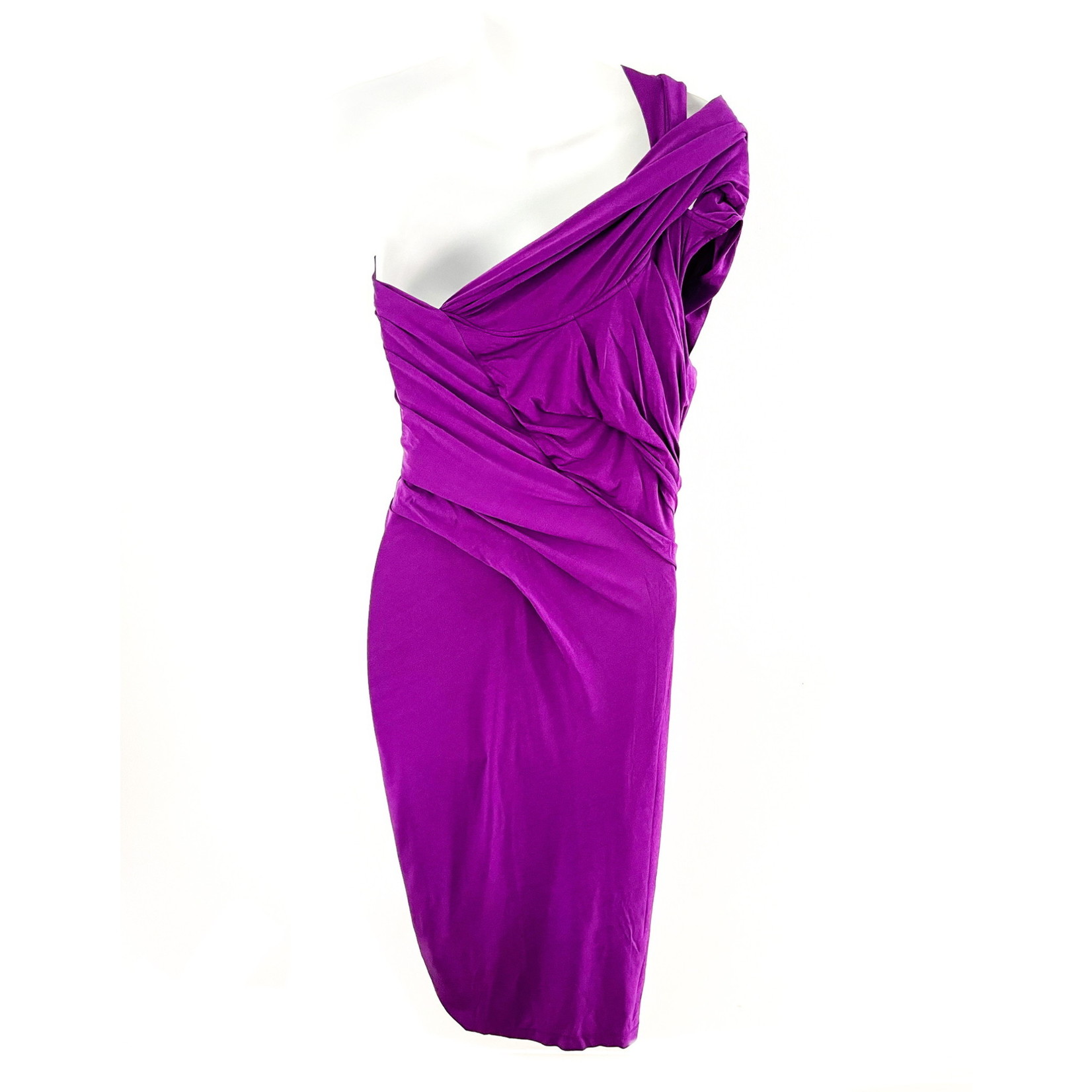 Donna Karan New York Donna Karan Purple Stretch Dress - Size L