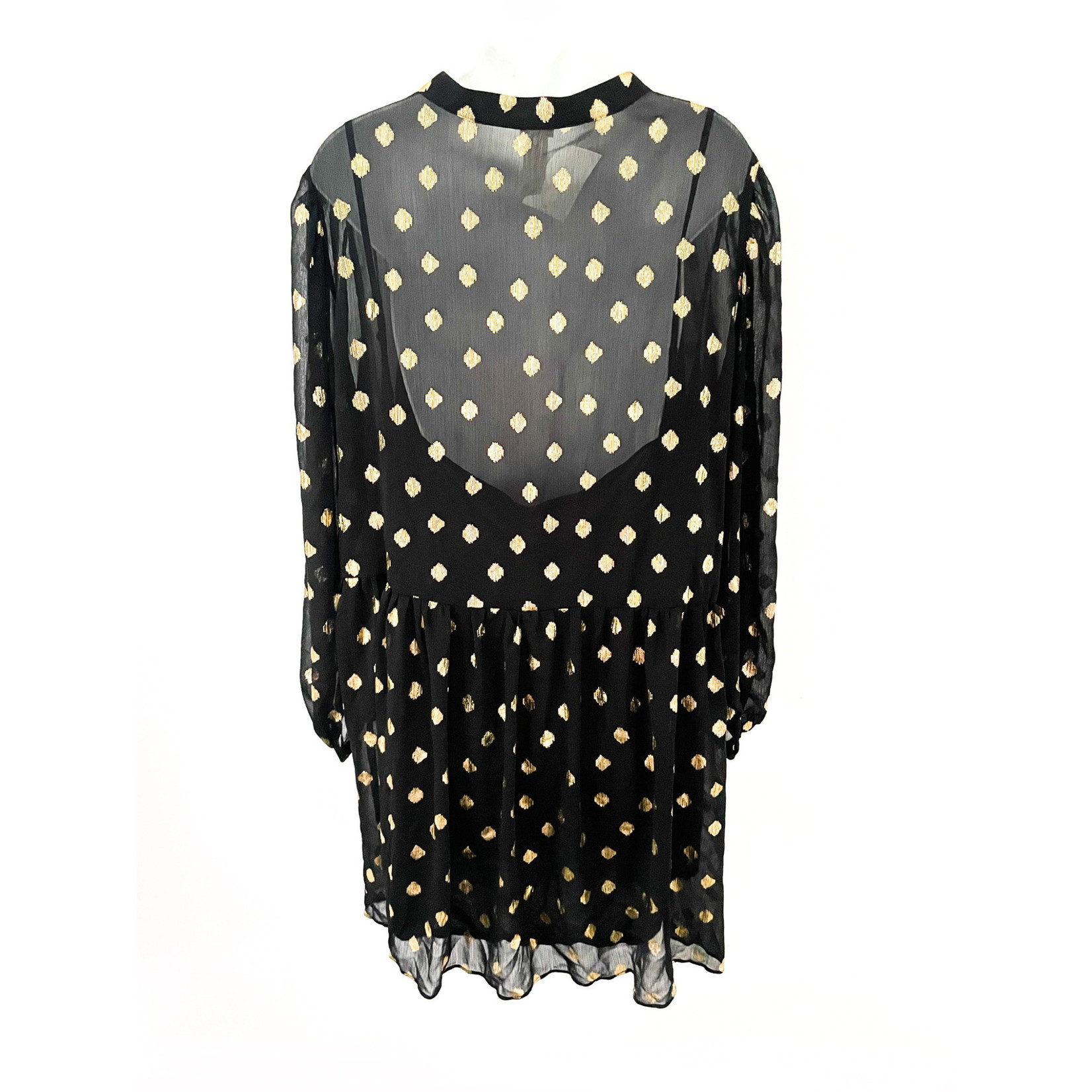 H&M H&M Gold Dot Dress - Size XXL