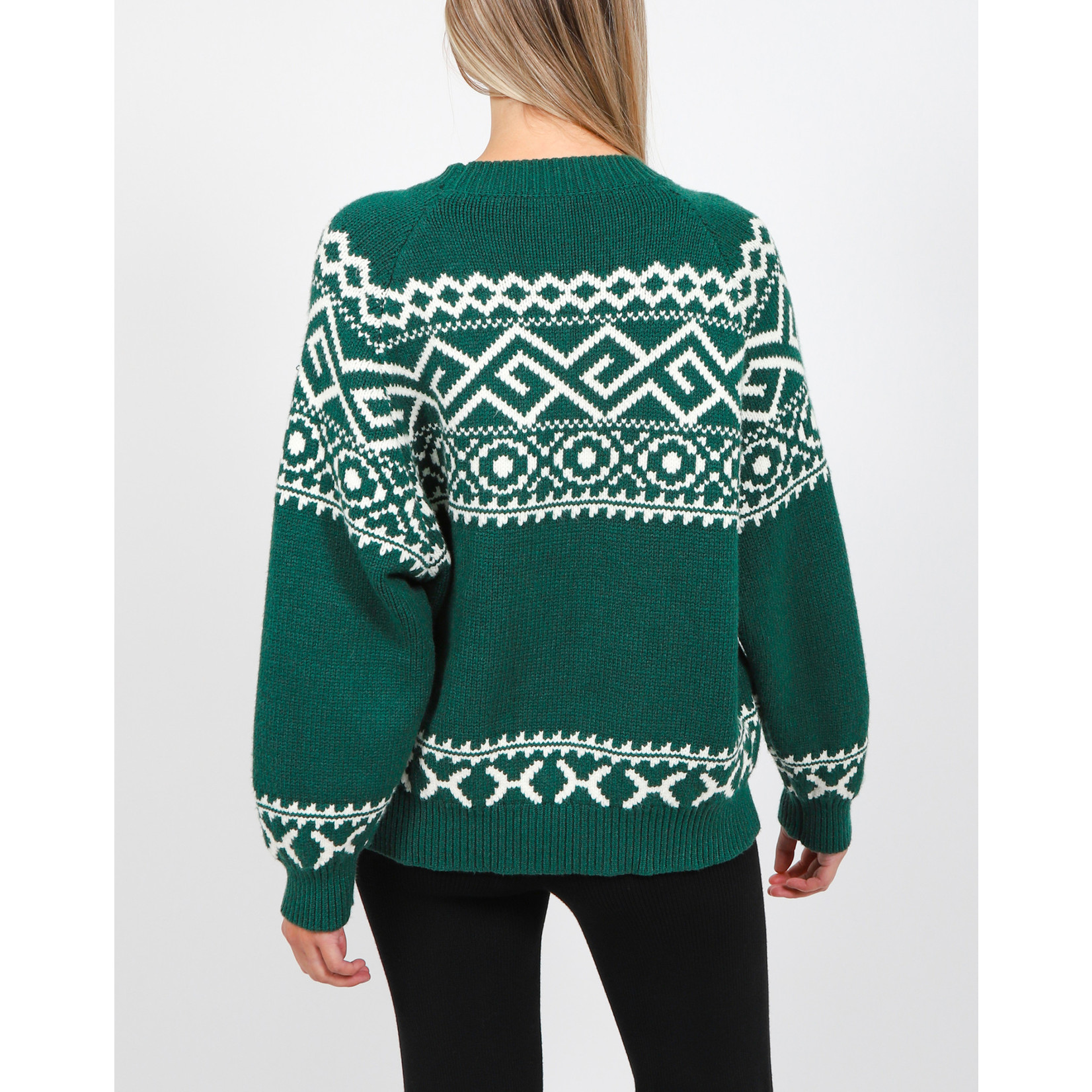 Brunette the Label Brunette the Label NYBF Fair Isle Emerald Knit Sweater