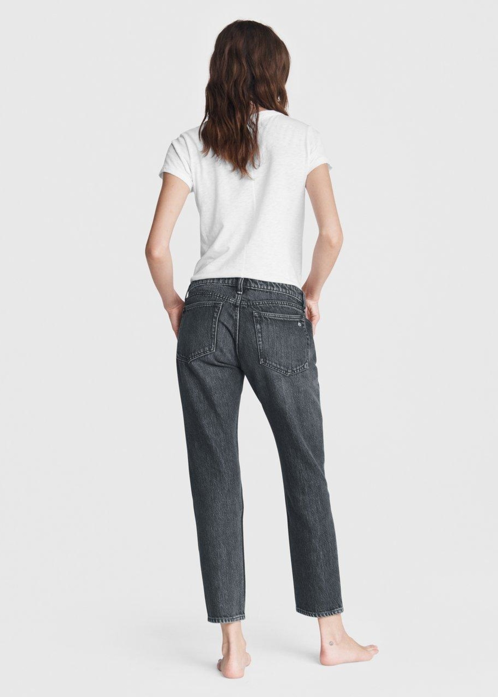 DRE LOW RISE SLIM BOYFRIEND - PEACOCK 