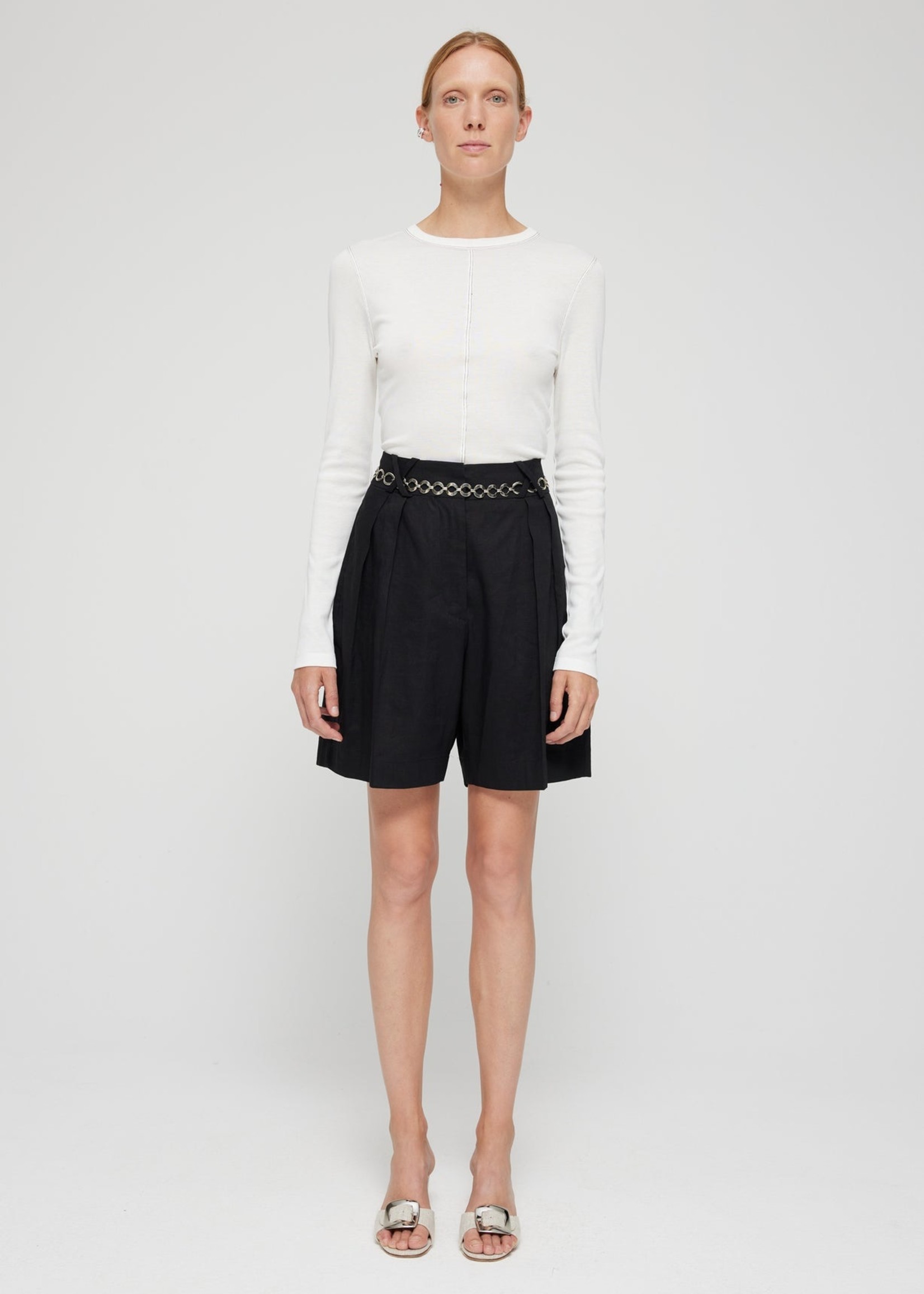 ROHE CONTRAST STITCHED TOP