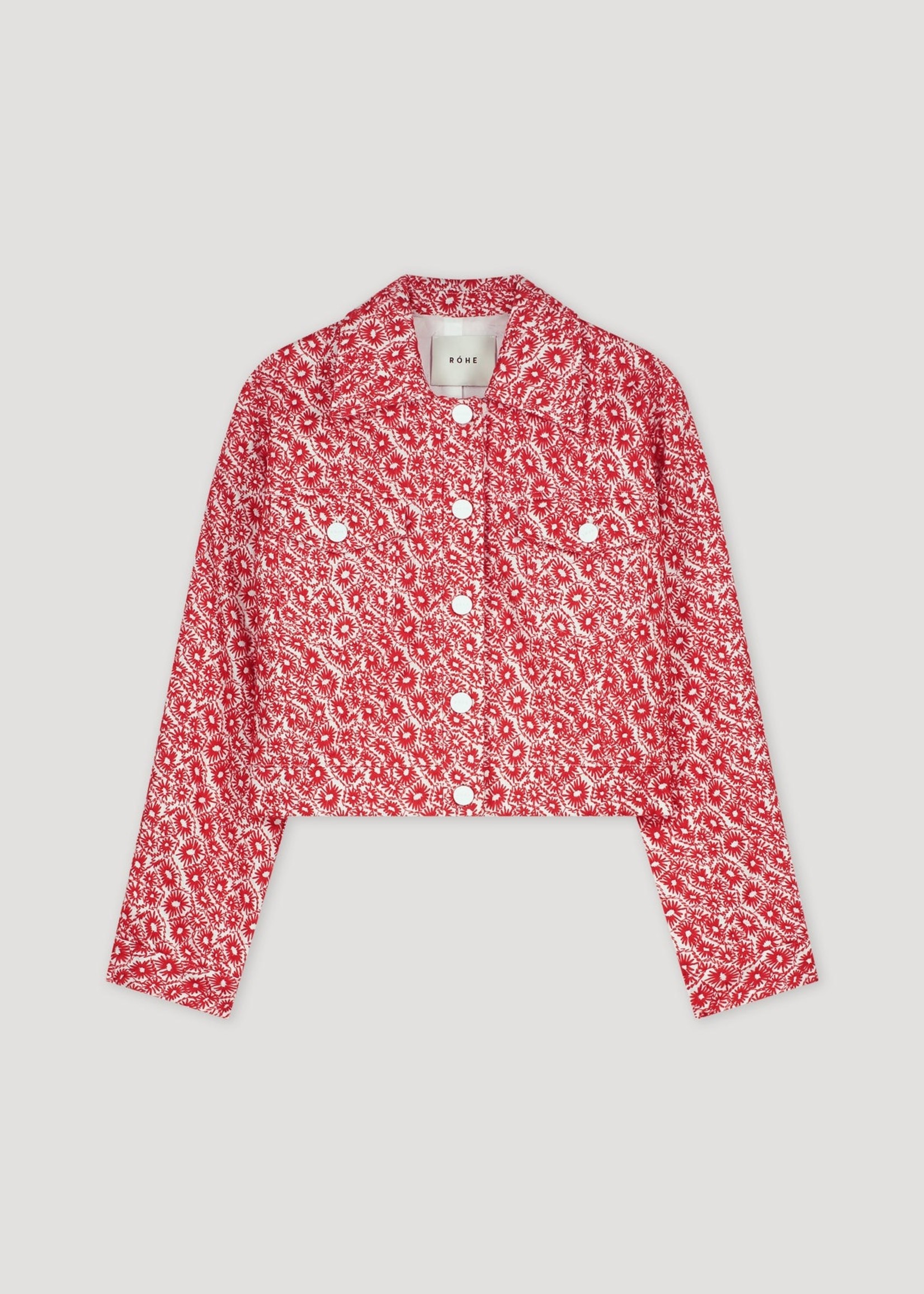 ROHE EMBROIDERED FLORAL DENIM JACKET