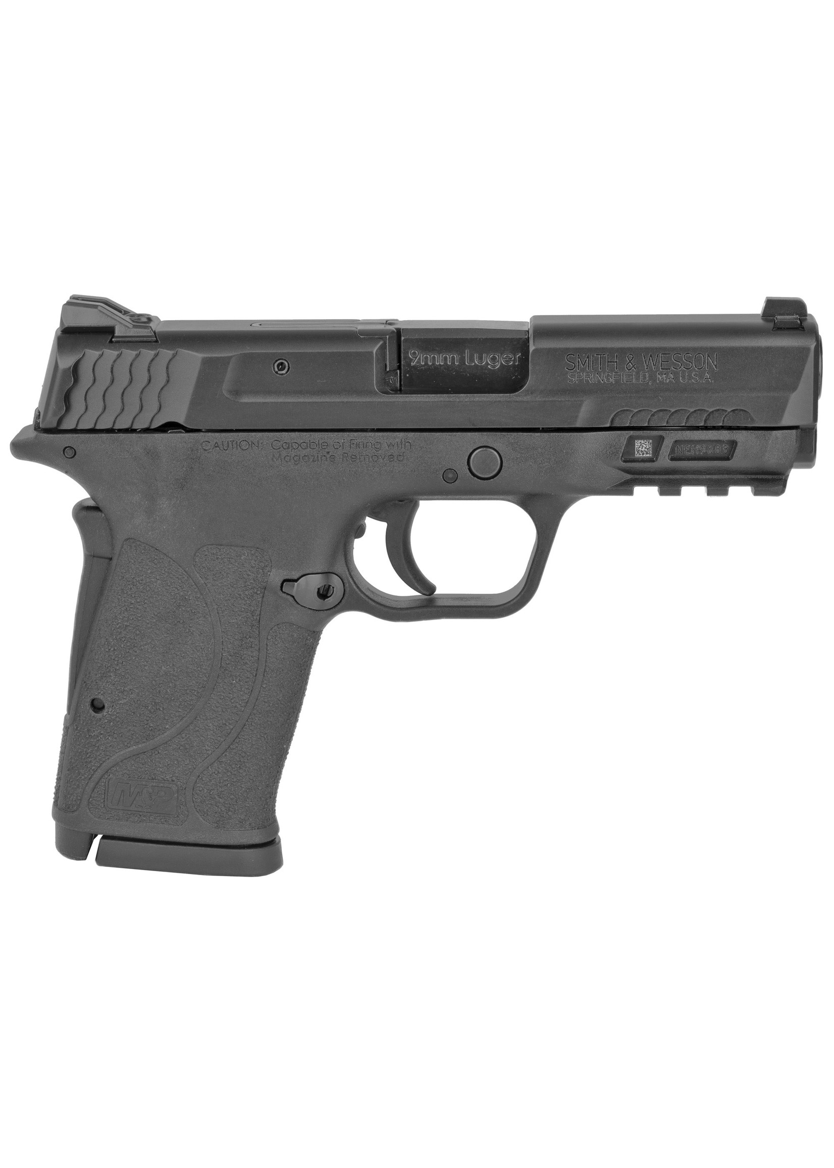 Smith and Wesson (S&W) Smith & Wesson, M&P9 SHIELD EZ M2.0, Internal Hammer Fired, Semi-automatic, Polymer Frame Pistol, Micro-Compact, 9MM, 3.68" Barrel, Armornite Finish, Black, 3-Dot Sights, 8 Rounds, 2 Magazines