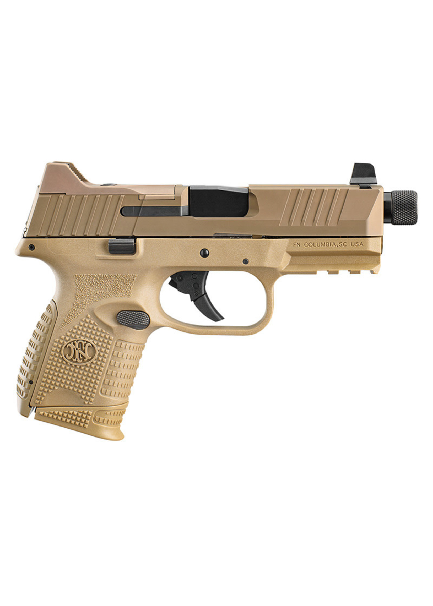 FN FN 509 Compact Tactical, 4.32" barrel, 9mm, Optics Mounting System, FDE