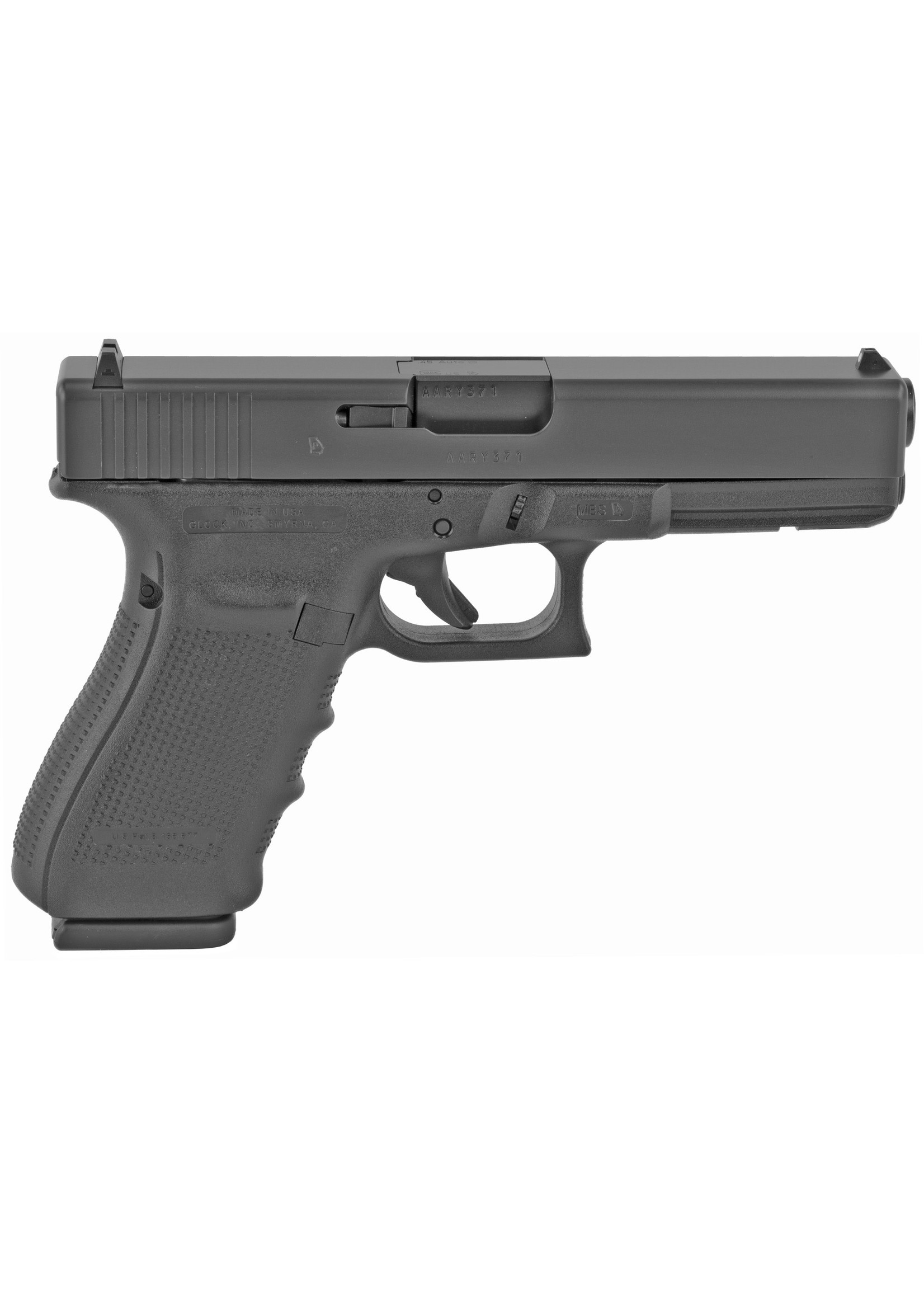 Glock Glock 21 G4 Pistol, 45 ACP, 4.6" Barrel, Polymer Frame, Matte Finish, Fixed Sights, 13Rd, 2 Magazines,