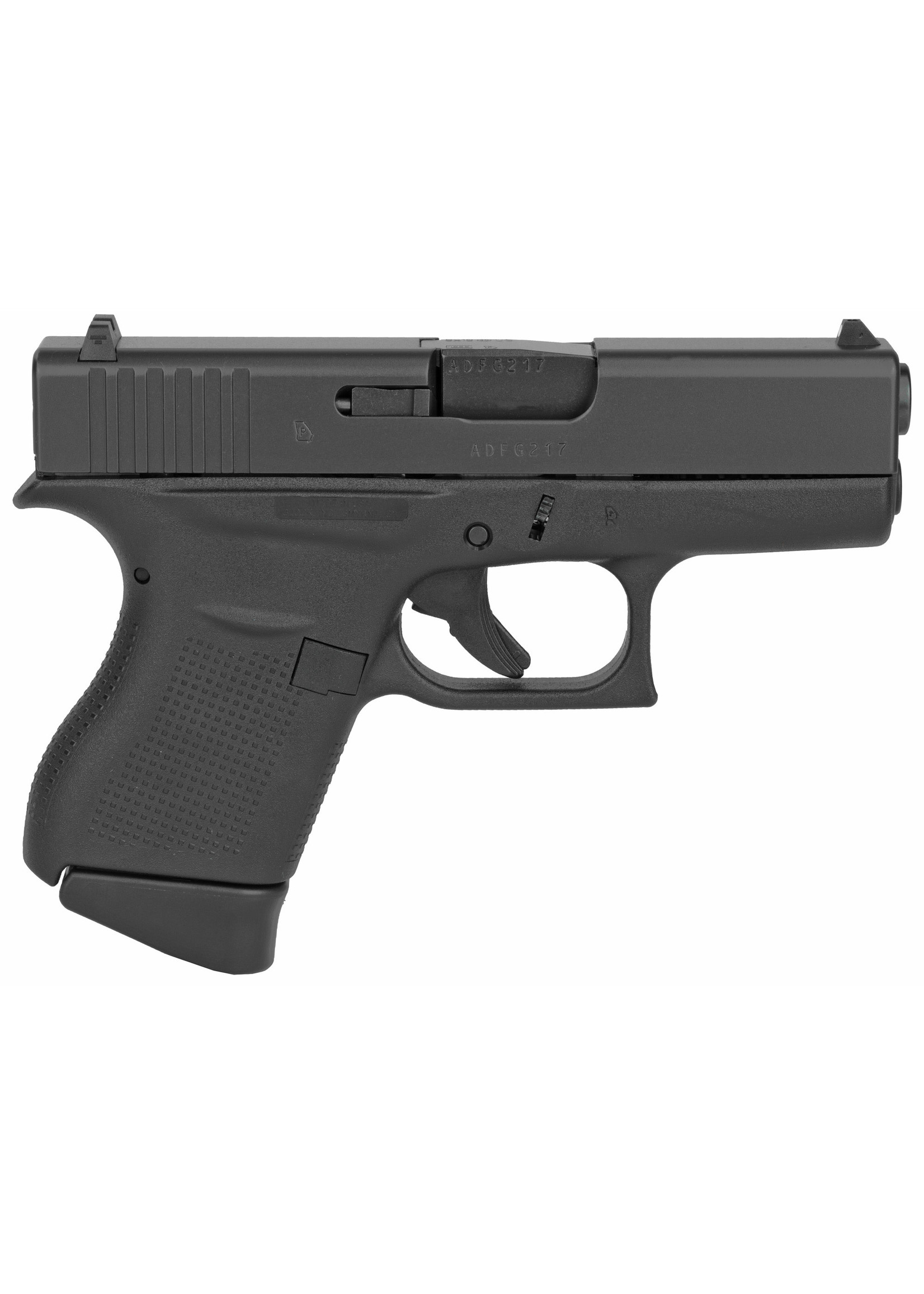 Glock Glock 43 G3, 9MM, 3.41" Barrel, Polymer Frame, Matte Finish, Fixed Sights, 6Rd, 2 Magazines