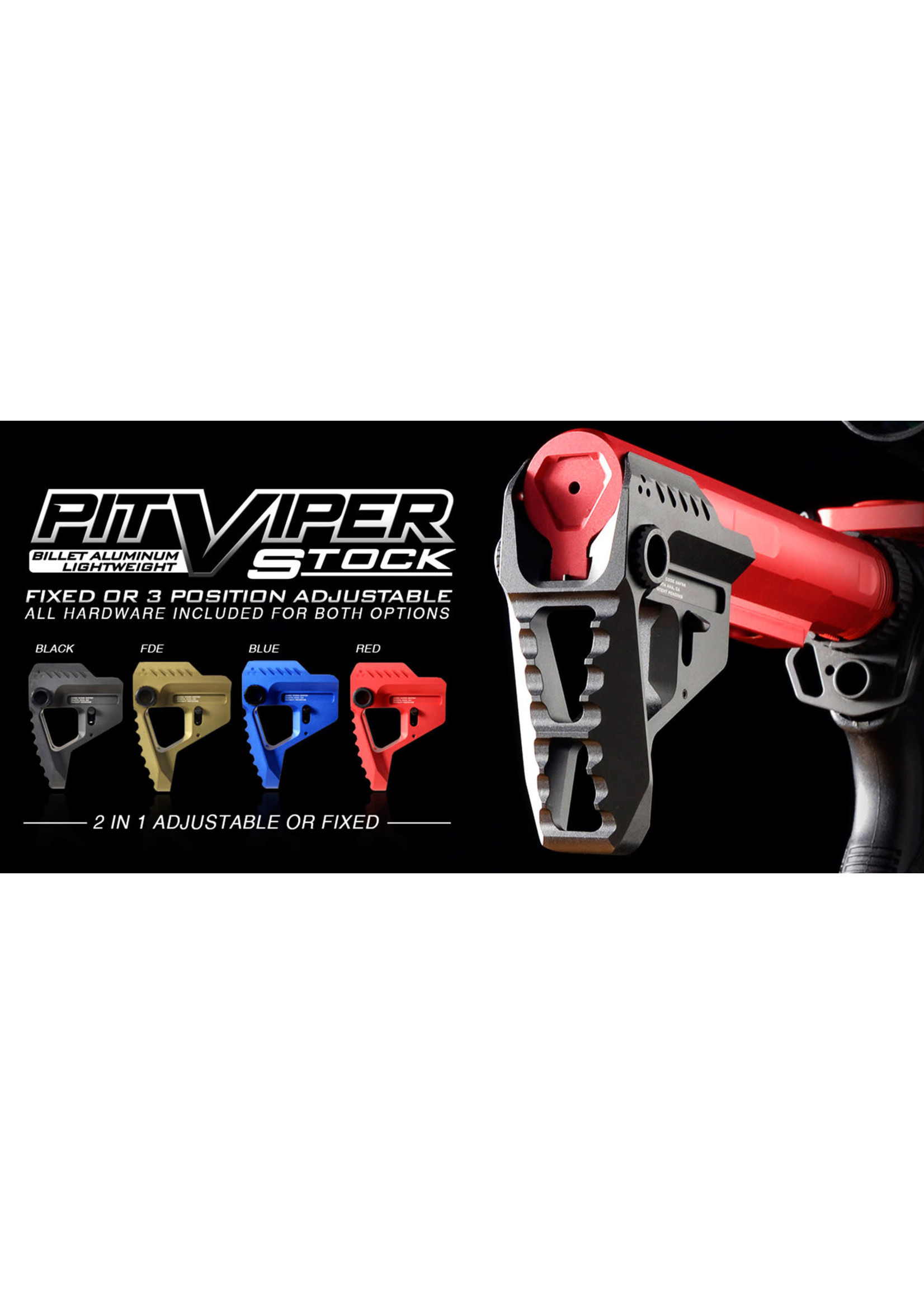 Strike Industries Strike Industries Pit Viper Stock Black Aluminum AR Platforms