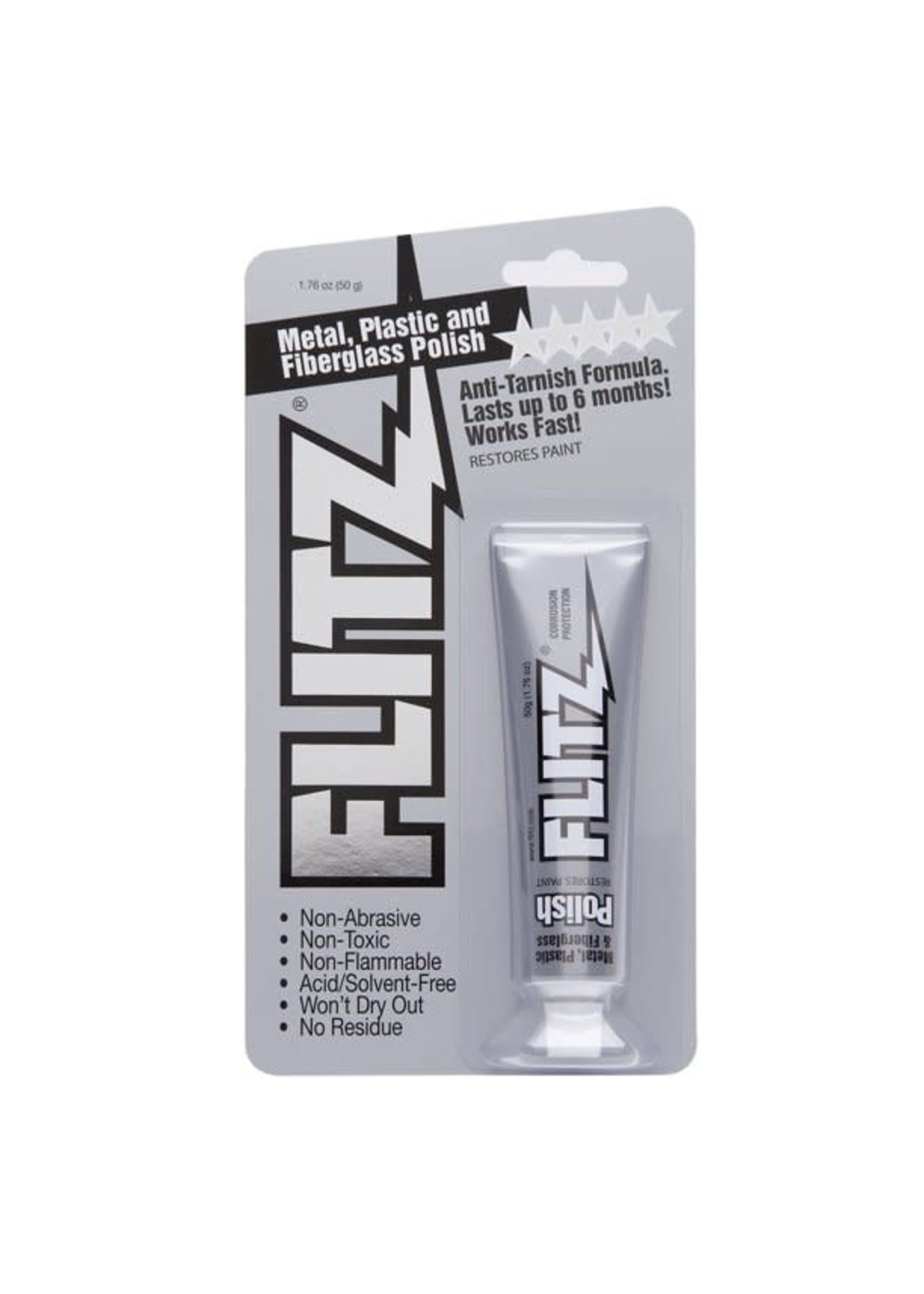 Flitz Flitz BP03511X Polish Paste Anti-Tarnish Formula 1.76 oz Squeeze Tube