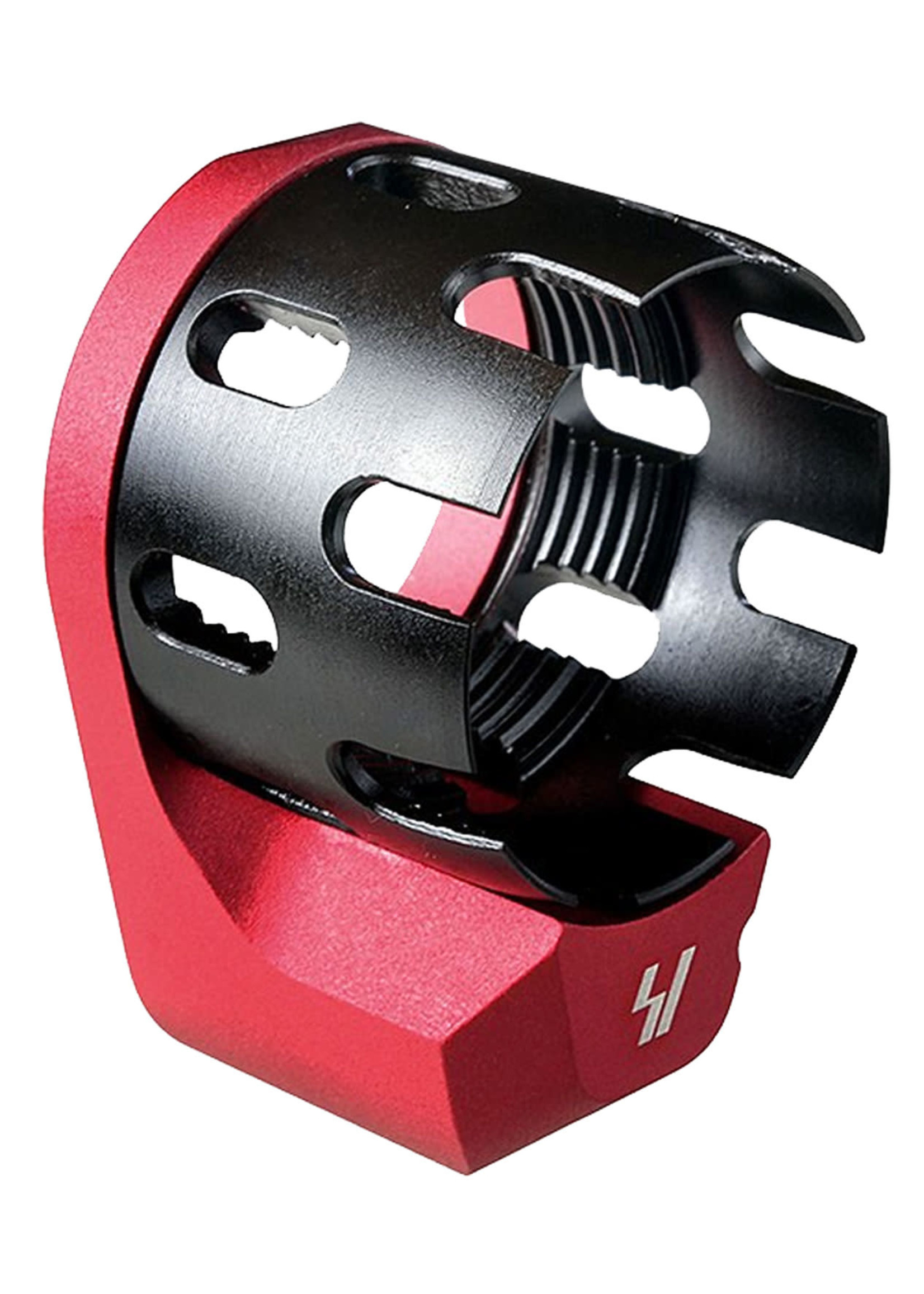 Strike Industries Strike AR Castle Nut and Extended End Plate Steel, Red