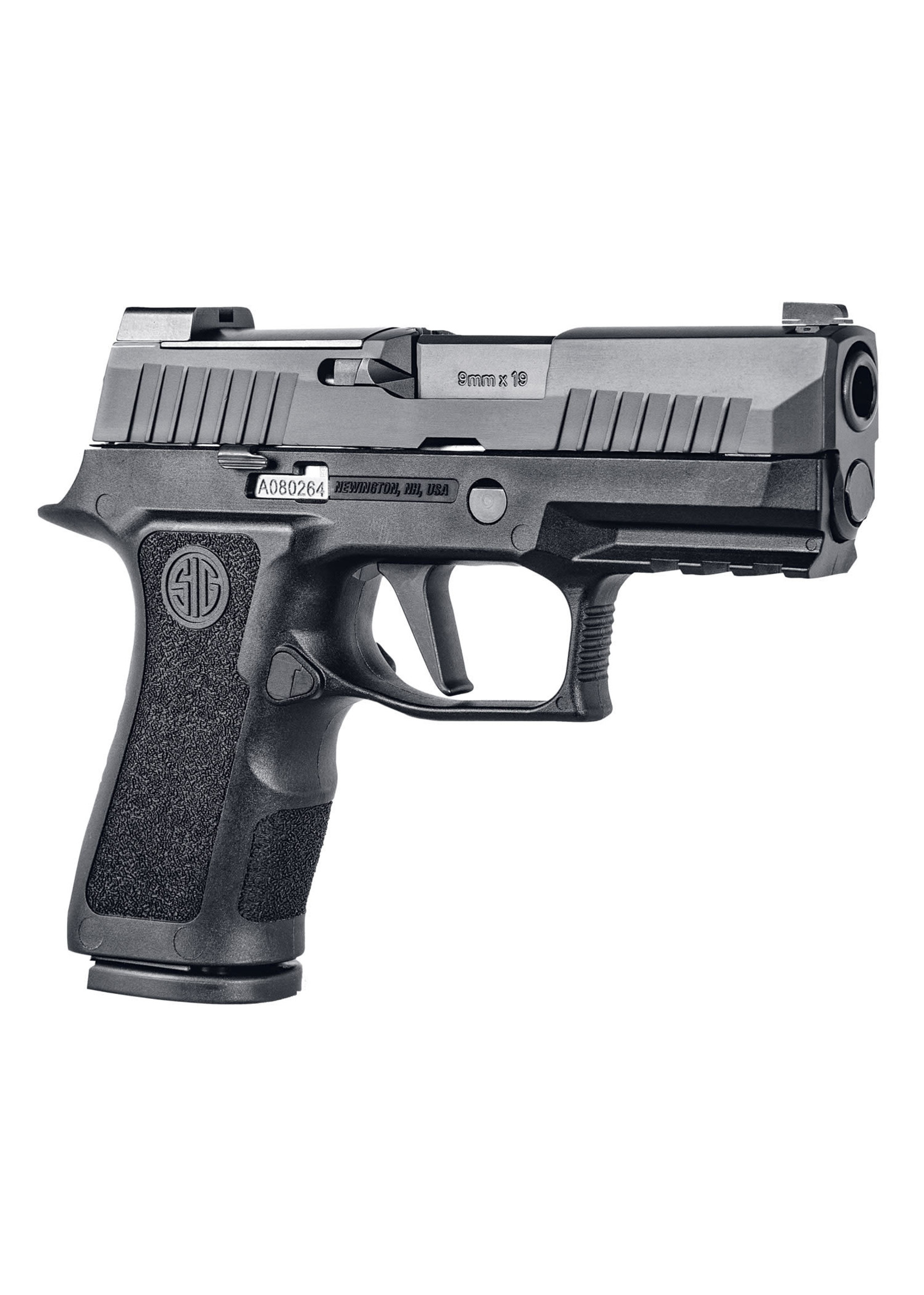 Sig Sauer Sig Sauer P320 XCompact 9mm Luger Caliber with 3.60" Barrel, 15+1 Capacity, Overall Black Finish Stainless Steel, Picatinny Rail Frame, Serrated Nitron Slide, Polymer Grip & XRAY3 Day/Night Sights