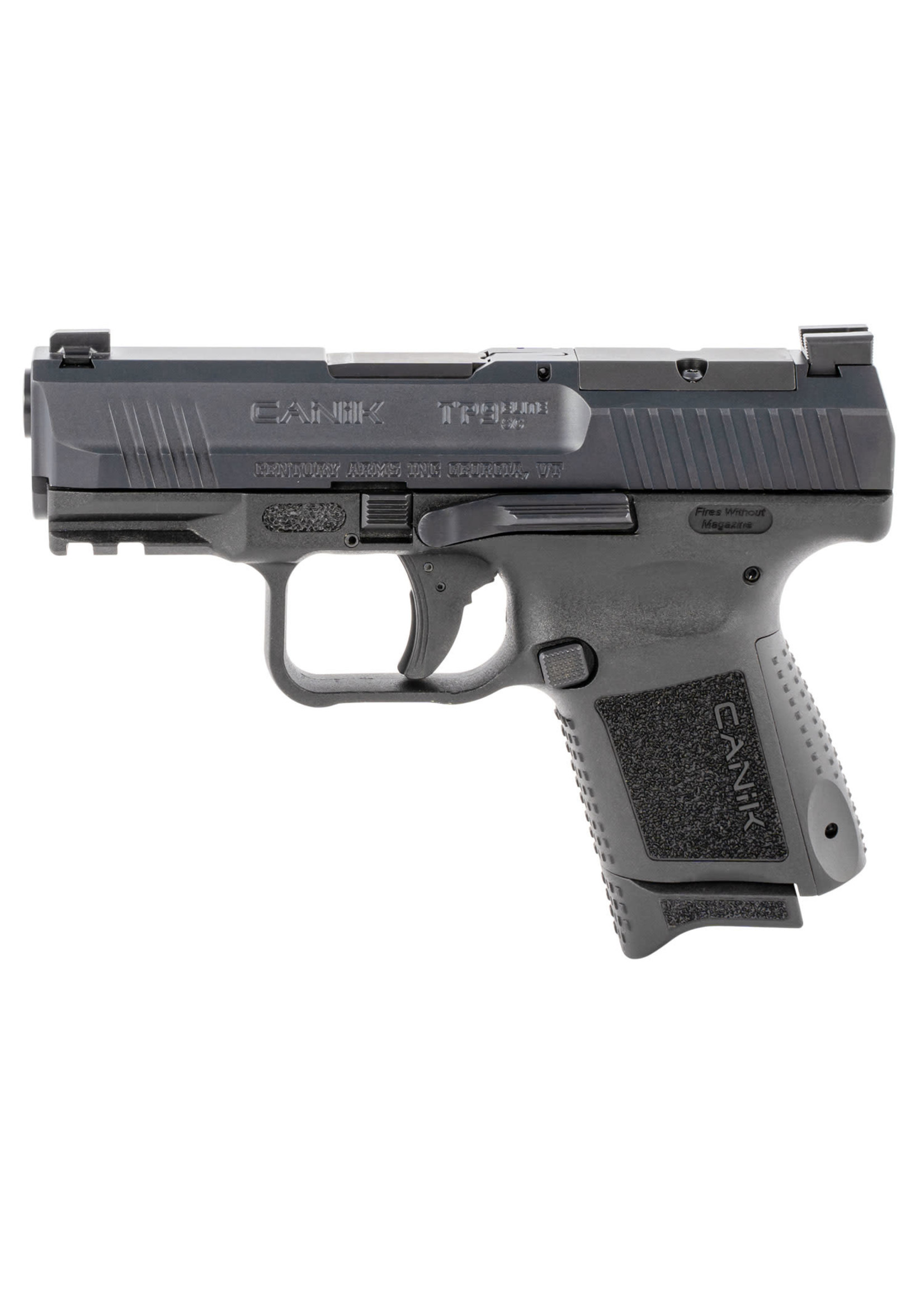 Canik Canik TP9 Elite Subcompact 9mm Luger Caliber with 3.60" Barrel, 15+1 or 12+1 Capacity, Black Finish with Picatinny Rail, Serrated Nitride Finish Steel Slide & Interchangeable Backstrap Grip