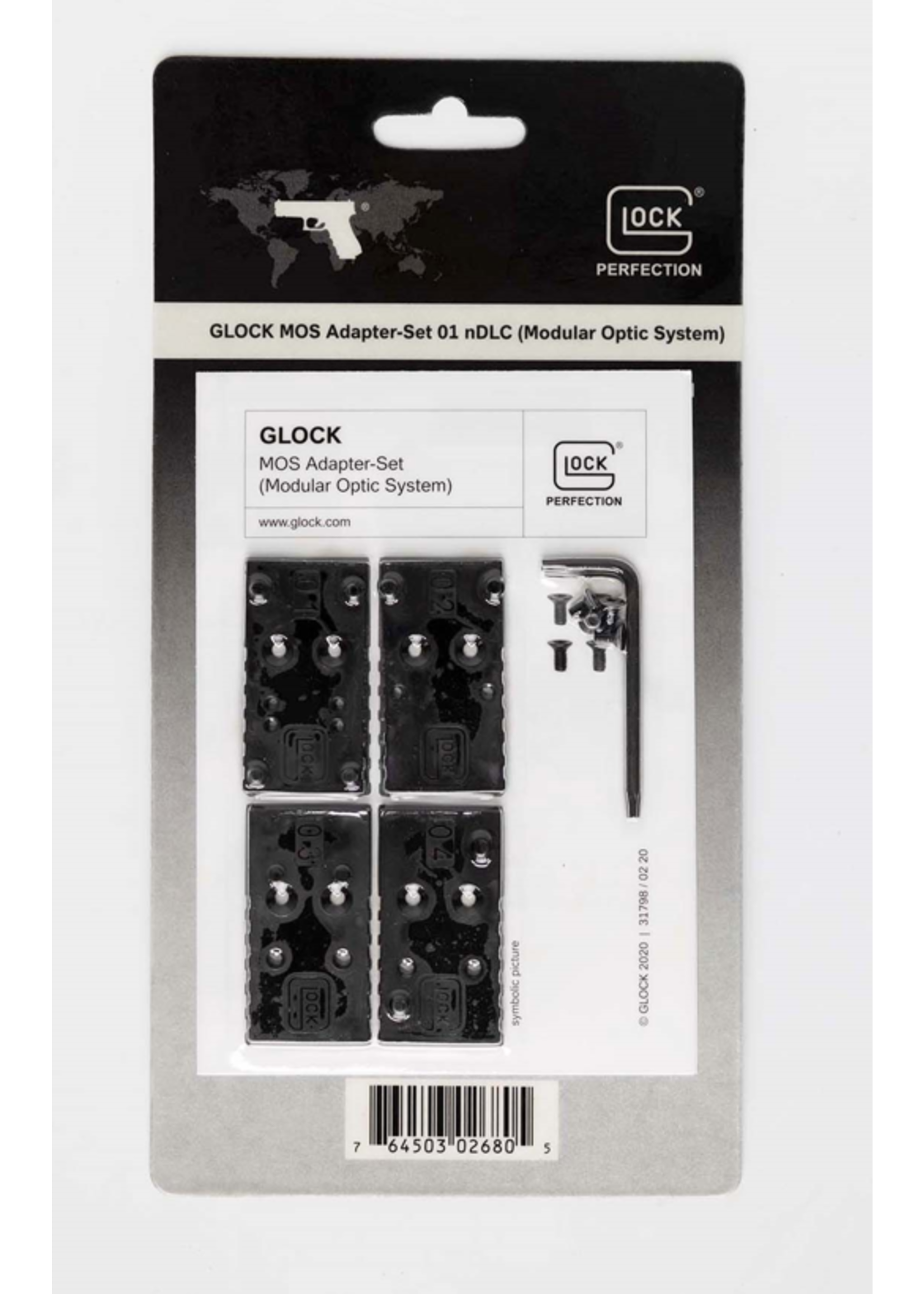 Glock Glock MOS Adapter Set 01, nDLC 9mm, models G17Gen5 MOS, G19Gen5 MOS, G34Gen5 MOS, G45 MOS)