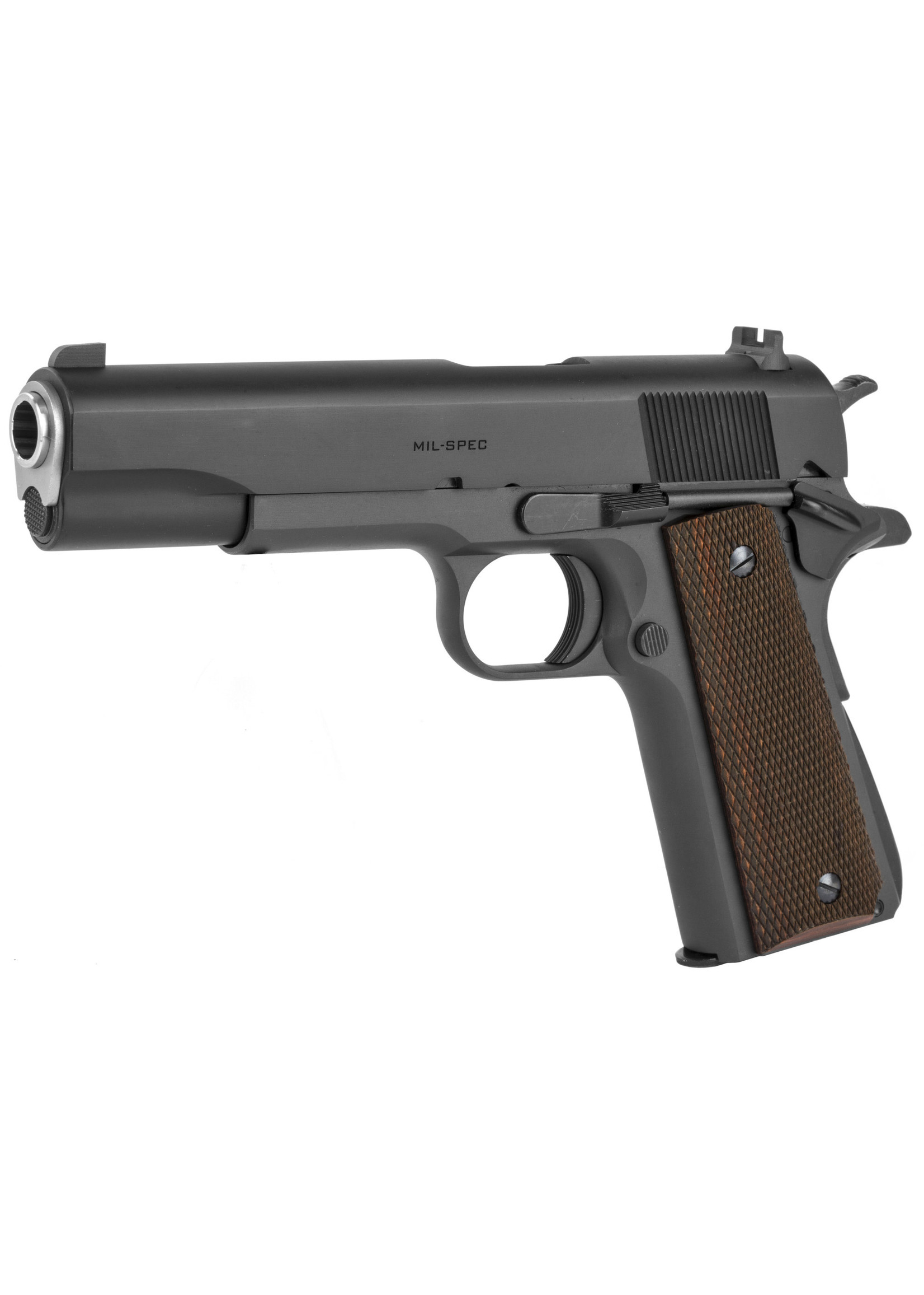 Springfield Armory Springfield Armory 1911 Mil-Spec Defender Legacy 45 ACP Caliber with 5" Barrel, 7+1 Capacity, Overall Black Parkerized Finish Carbon Steel, Beavertail Frame, Serrated Slide & Crossed Cannon Cocobolo Grip