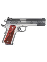 Springfield Armory Springfield Armory PX9120L 1911 Ronin 45 ACP 8+1 5" Barrel, Stainless Steel Frame w/Beavertail, Serrated Blued Carbon Steel Slide, Hybrid Smooth/Checkered Crossed Cannon Wood Laminate Grip