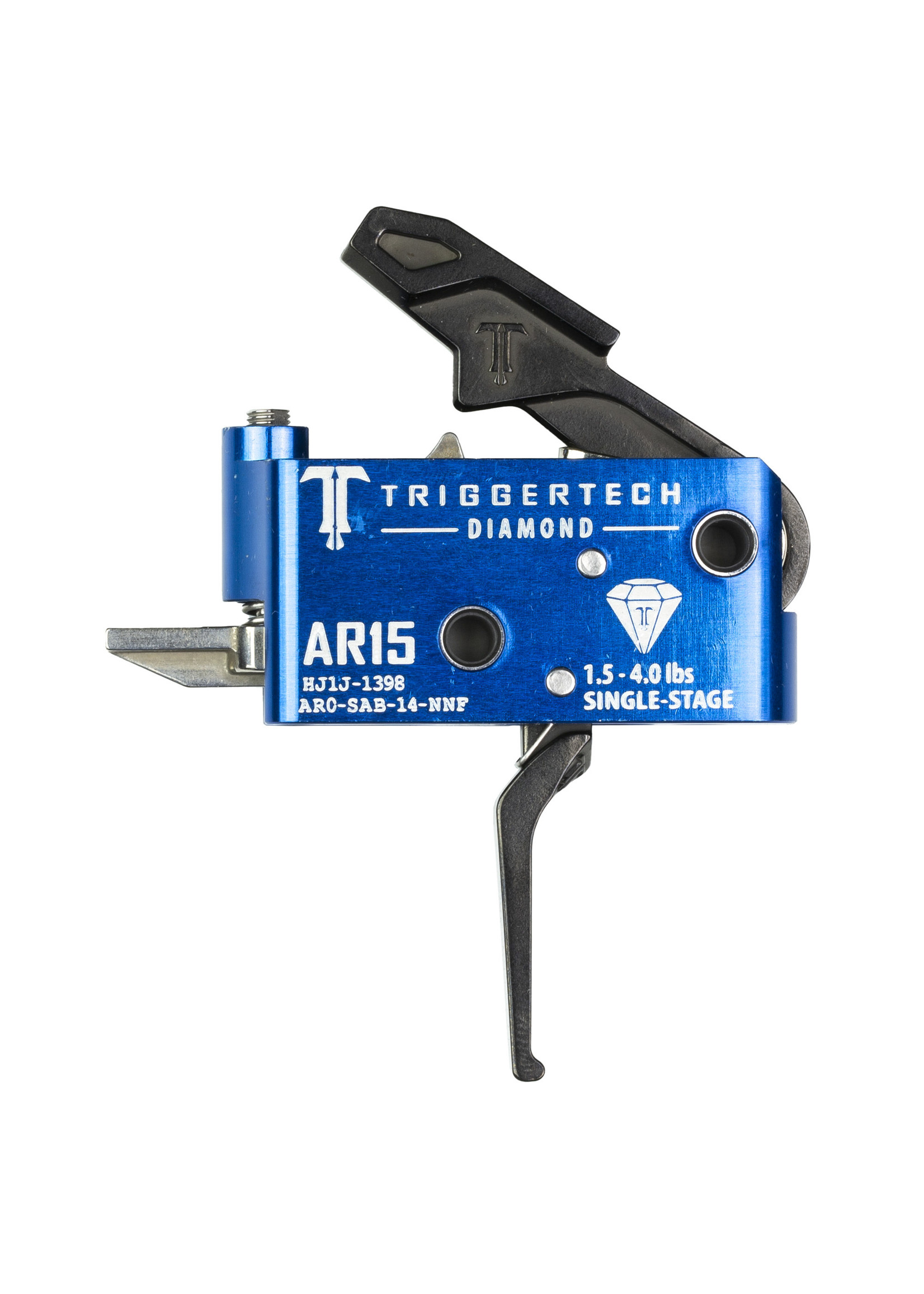 Trigger Tech TriggerTech Diamond Flat Single-Stage 1.5-4.0 lbs Adjustable for AR-15