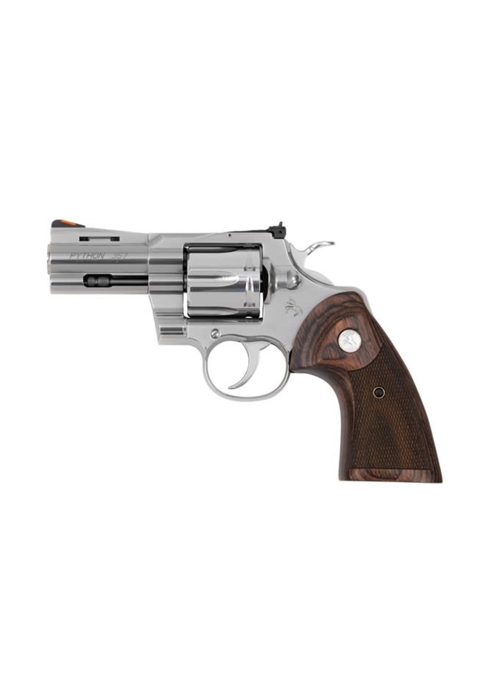 Colt Mfg Colt Python, 357 Mag, 6rd, 3" Barrel, Stainless Steel with Walnut Target Grip