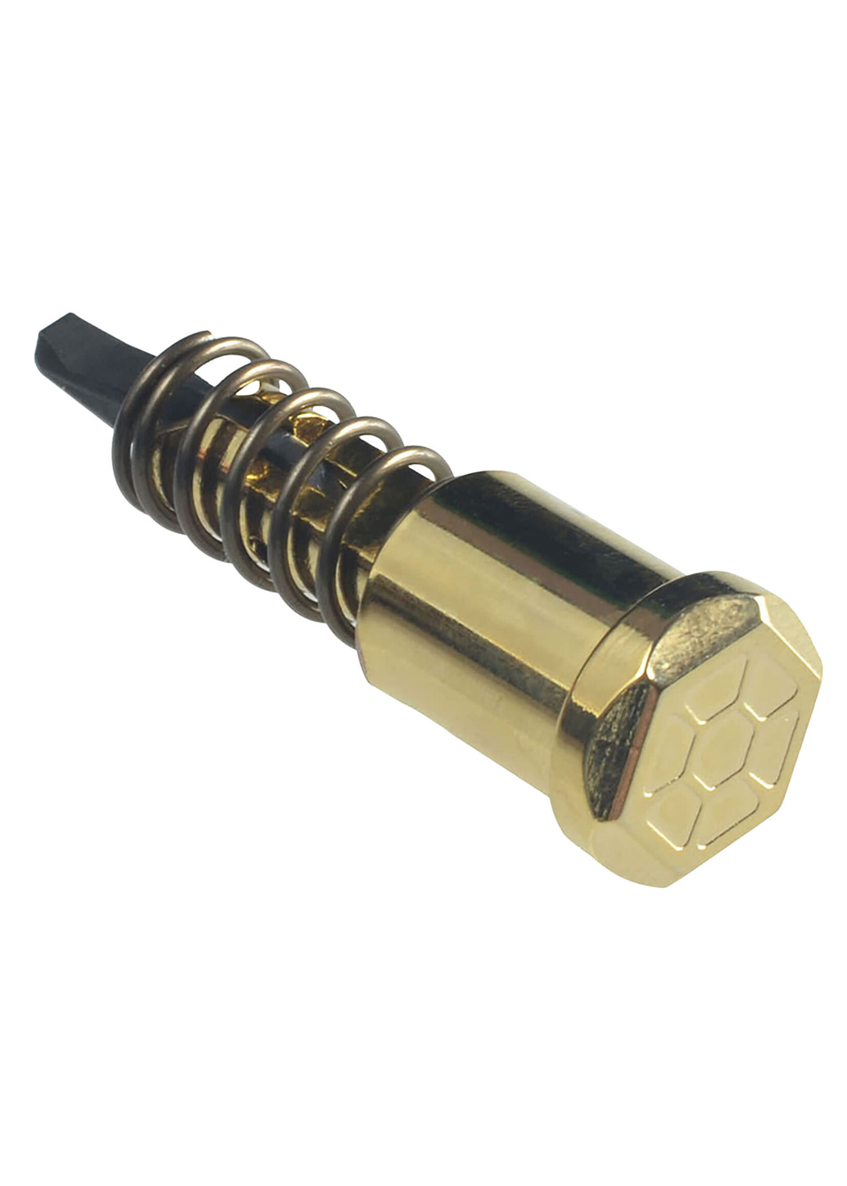 Strike Industries Strike Industries  AR Forward Assist Gold Anodized Steel Fits AR-15/M16