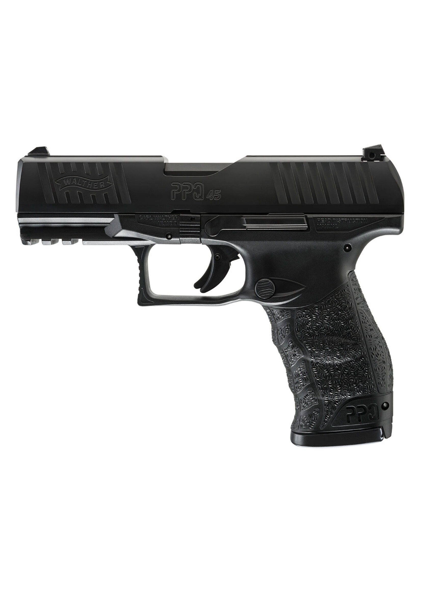 Walther Walther Arms 2807076 PPQ M2 45 ACP 12+1 4.25" Barrel, Polymer Frame With Picatinny Acc. Rail, Ambidextrous Slide Stop, Reversible Button-Style Magazine Release, Manual Safety