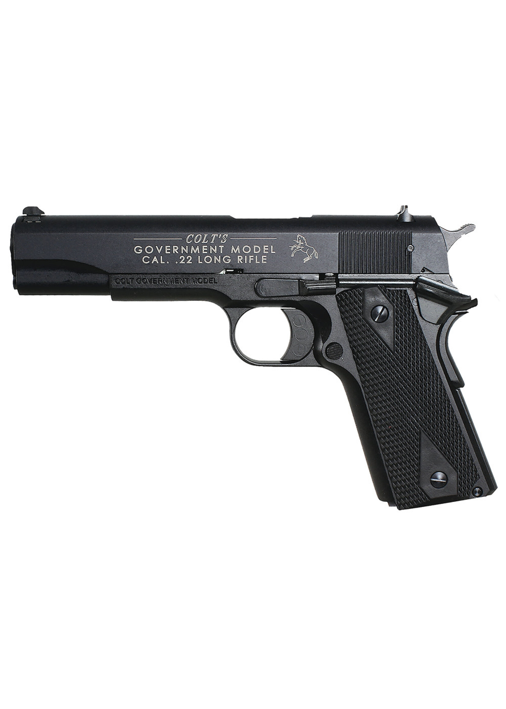 Walther Walther Arms 5170304 1911 Colt Government A1 22 LR 12+1 5" Matte Black Tenifer Serrated/Steel Slide, Black Zinc Alloy Frame w/Beavertail, Black Checkered Polymer Grips