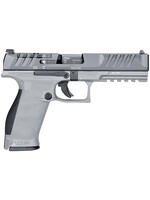 Walther Walther Arms 2858401 PDP Optic Ready 9mm Luger Caliber with 5" Barrel, 18+1 Capacity, Gray Finish Picatinny Rail Frame, Serrated/Optic Cut Black Steel Slide & Performance Duty Textured Black Polymer Grip