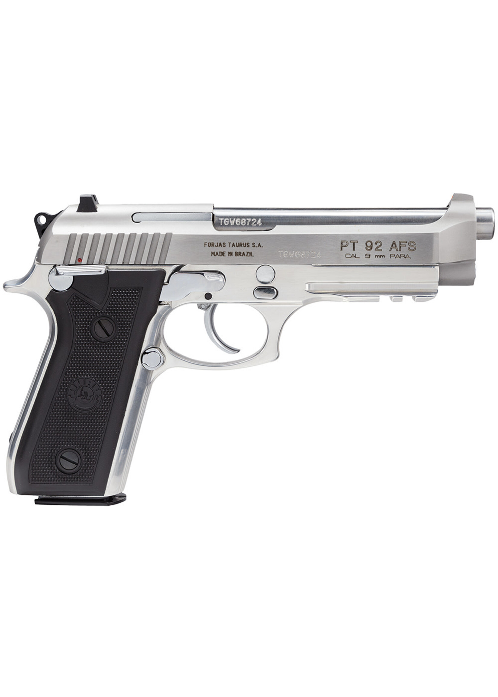 Taurus Taurus 192015917 92 9mm Luger 5" 17+1 Stainless Black Polymer Grip Fixed Sights Picatinny Rail
