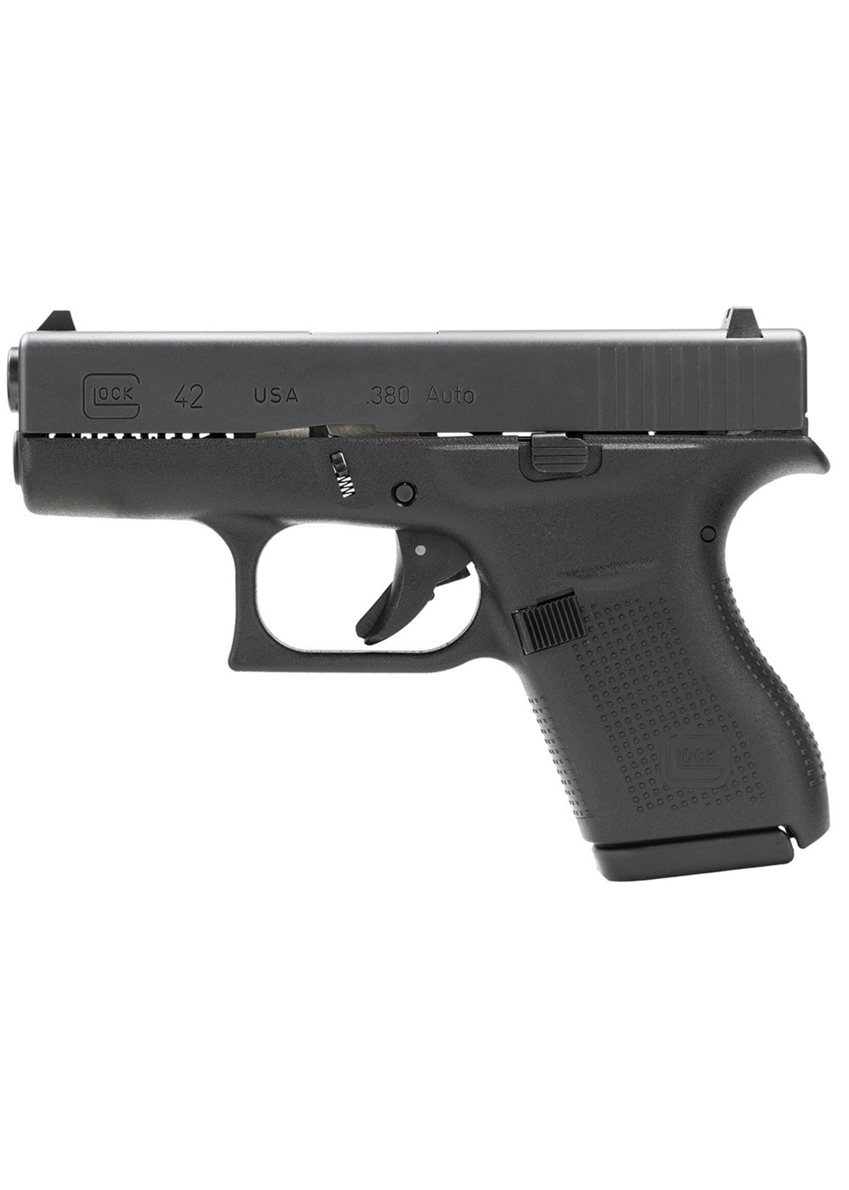 Glock SPECIAL ORDER Glock UI4250201 G42 Gen3 Subcompact 380 ACP 3.25" Barrel 6+1, Black Frame & Slide, Rough Textured Grip, Safe Action Trigger (US Made)