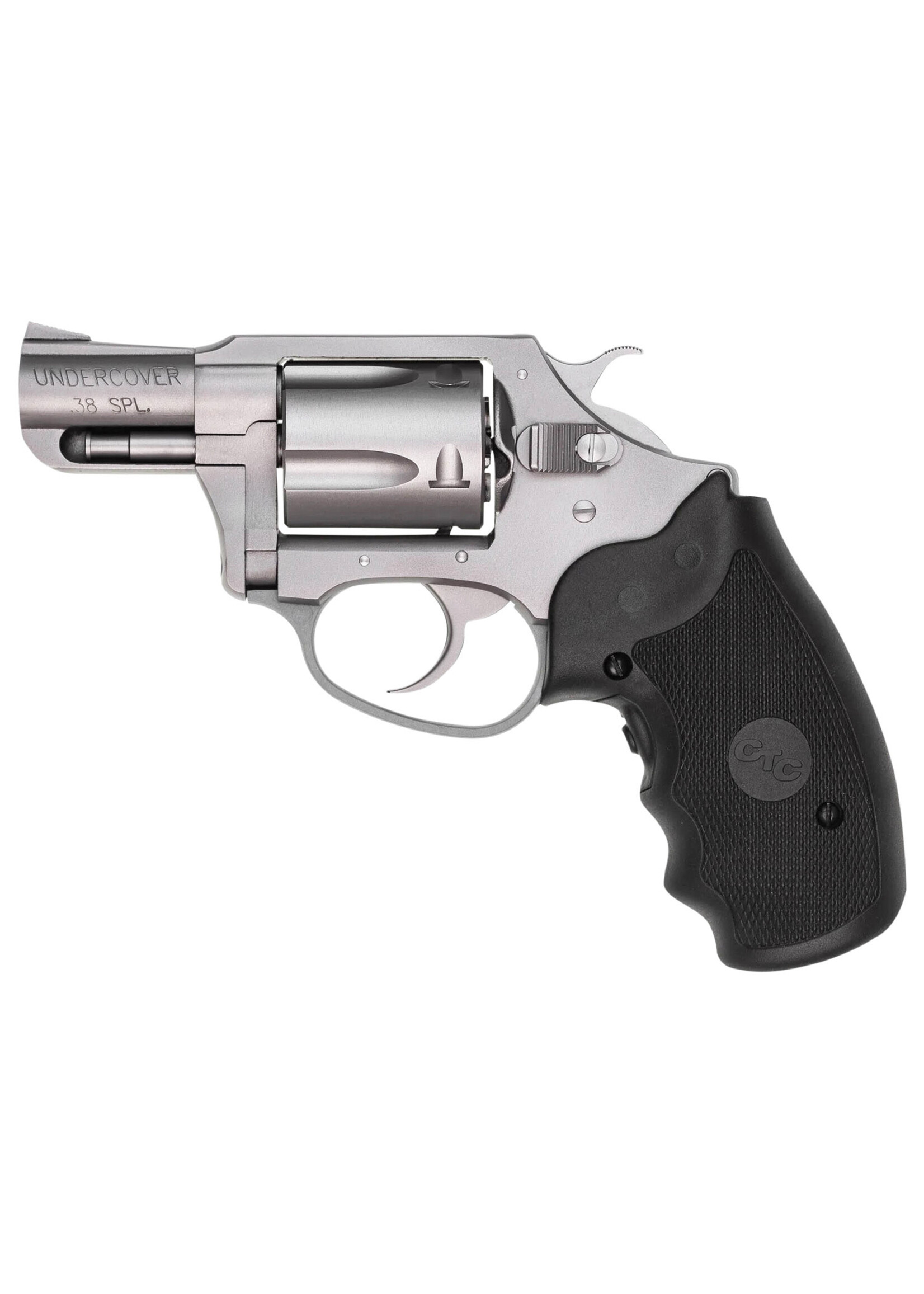 Charter Arms Charter Arms 73824 Undercover 38 Special 5rd 2" Matte Stainless Finished Barrel/Cylinder, Aluminum Frame w/Matte Stainless Finish, Standard Hammer, Finger Grooved Black Rubber Grip, Includes Crimson Trace Laser