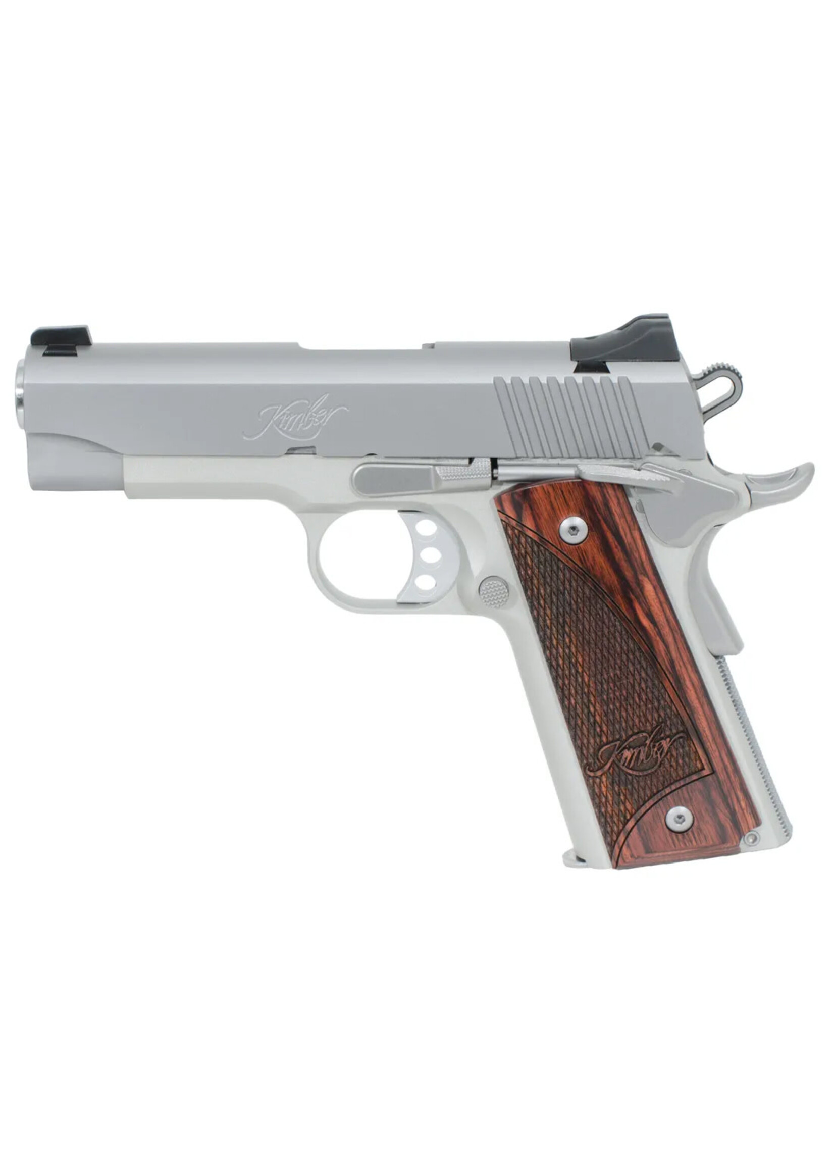 Kimber Kimber, STAINLESS PRO CARRY II, Semi-automatic, Full Size, 9MM, 4" Barrel, Matte Finish, Silver, Wood Grips, Fiber Optic Front Sight, 9 Rounds 3200323