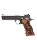 Sig Sauer Sig Sauer, P210, Target, Single Action Only, Semi-automatic, Metal Frame Pistol, Full Size, 9MM, 5" Barrel, Steel, Nitron Finish, Black, Walnut Grips, Manual Thumb Safety, 8 Rounds, Target Grade Trigger, 2 Magazines