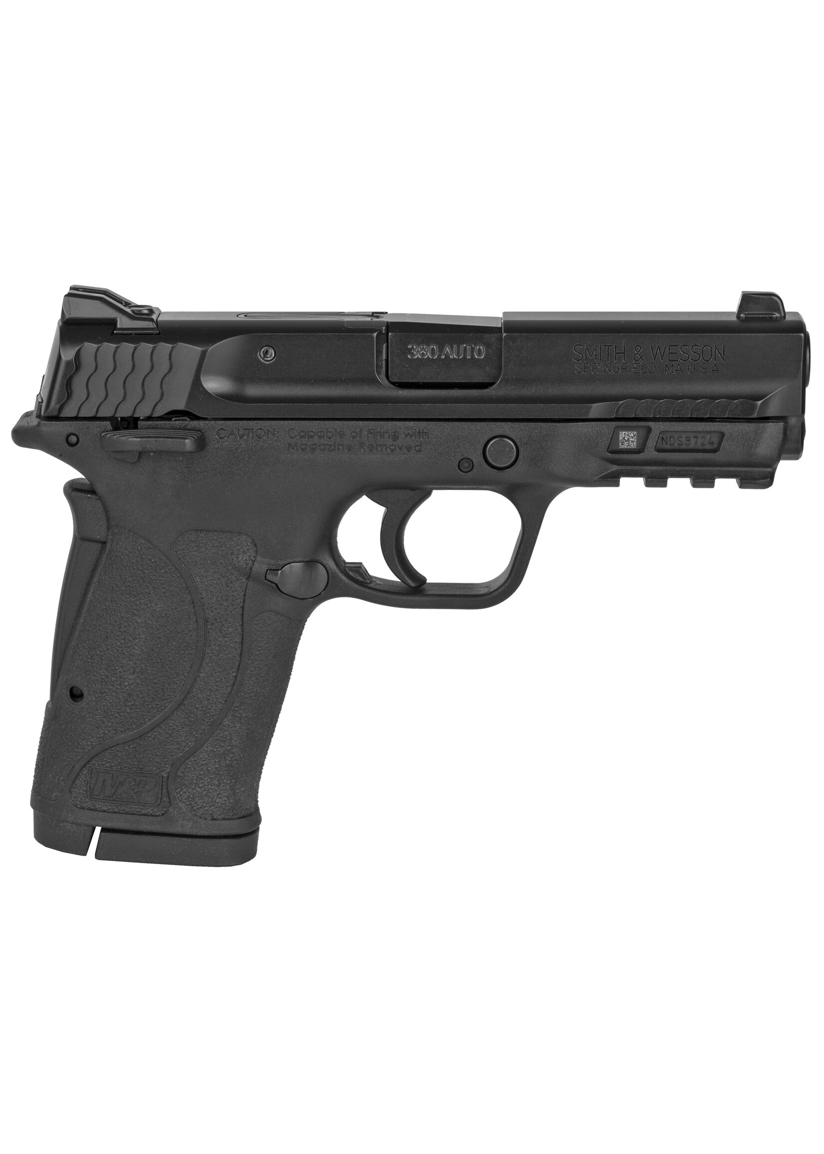 Smith and Wesson (S&W) Smith & Wesson 11663 M&P Shield EZ Compact Slim 380 ACP 8+1 3.67" Black Armornite Barrel & Serrated Slide, Matte Black Polymer Frame w/Picatinny Rail, Black Polymer Grips Right Hand