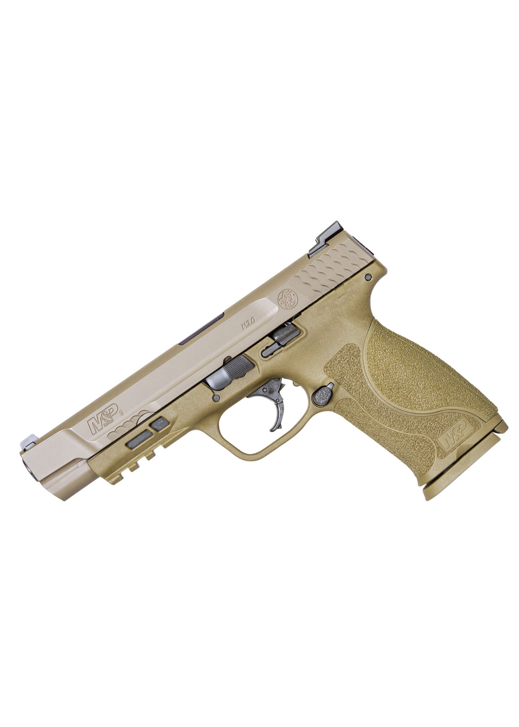 Smith and Wesson (S&W) Smith & Wesson 11989 M&P M2.0 9mm Luger 5" Barrel 17+1, Flat Dark Earth Polymer Frame With Picatinny Acc. Rail, FDE Armornite Stainless Steel Slide, No Manual Safety