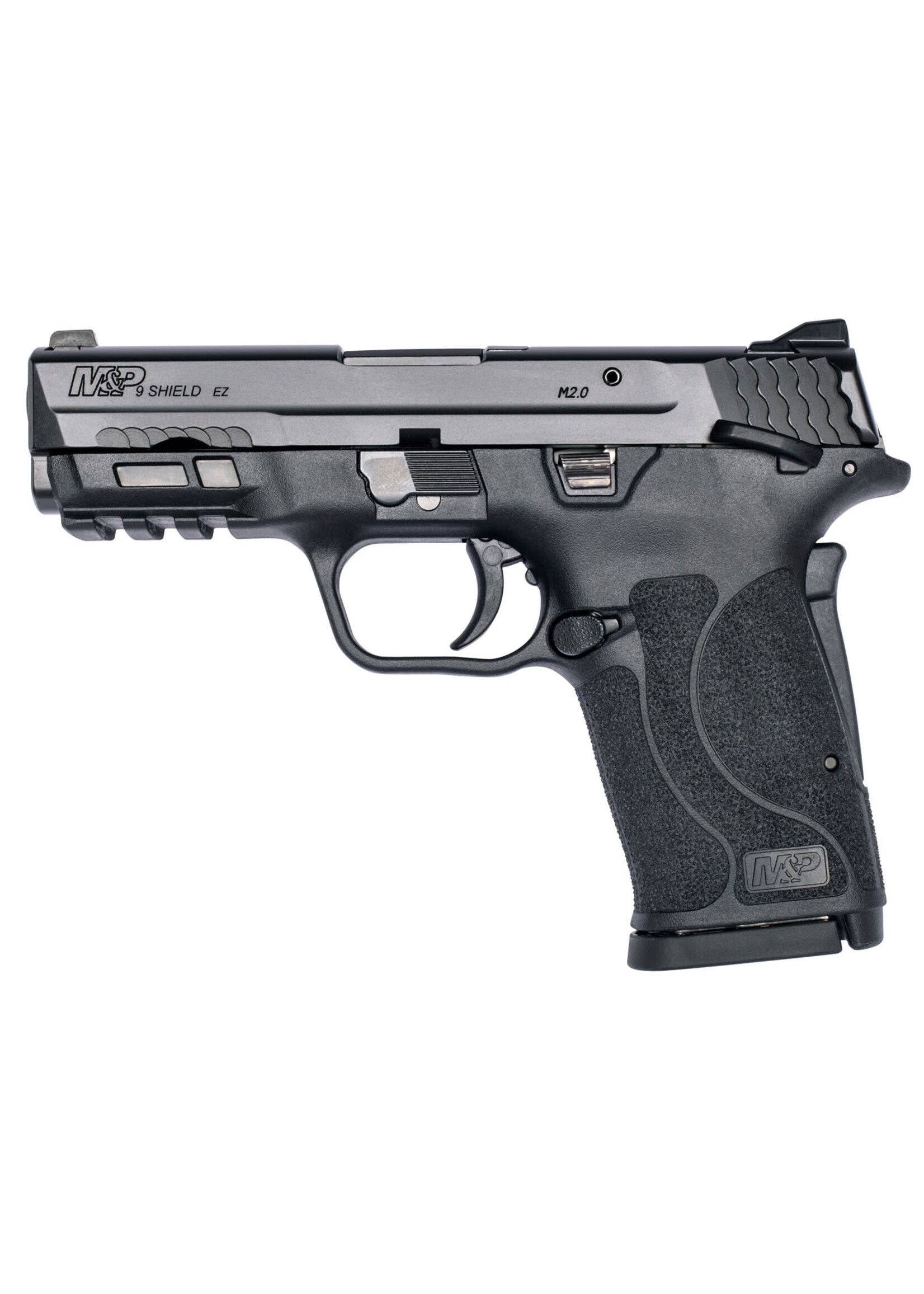 Smith and Wesson (S&W) Smith & Wesson 12436 M&P Shield EZ M2.0 Compact Slim 9mm Luger 8+1 3.67" Black Armornite Barrel & Serrated Slide, Matte Black Polymer Frame w/Picatinny Rail Black Polymer Grips Right Hand