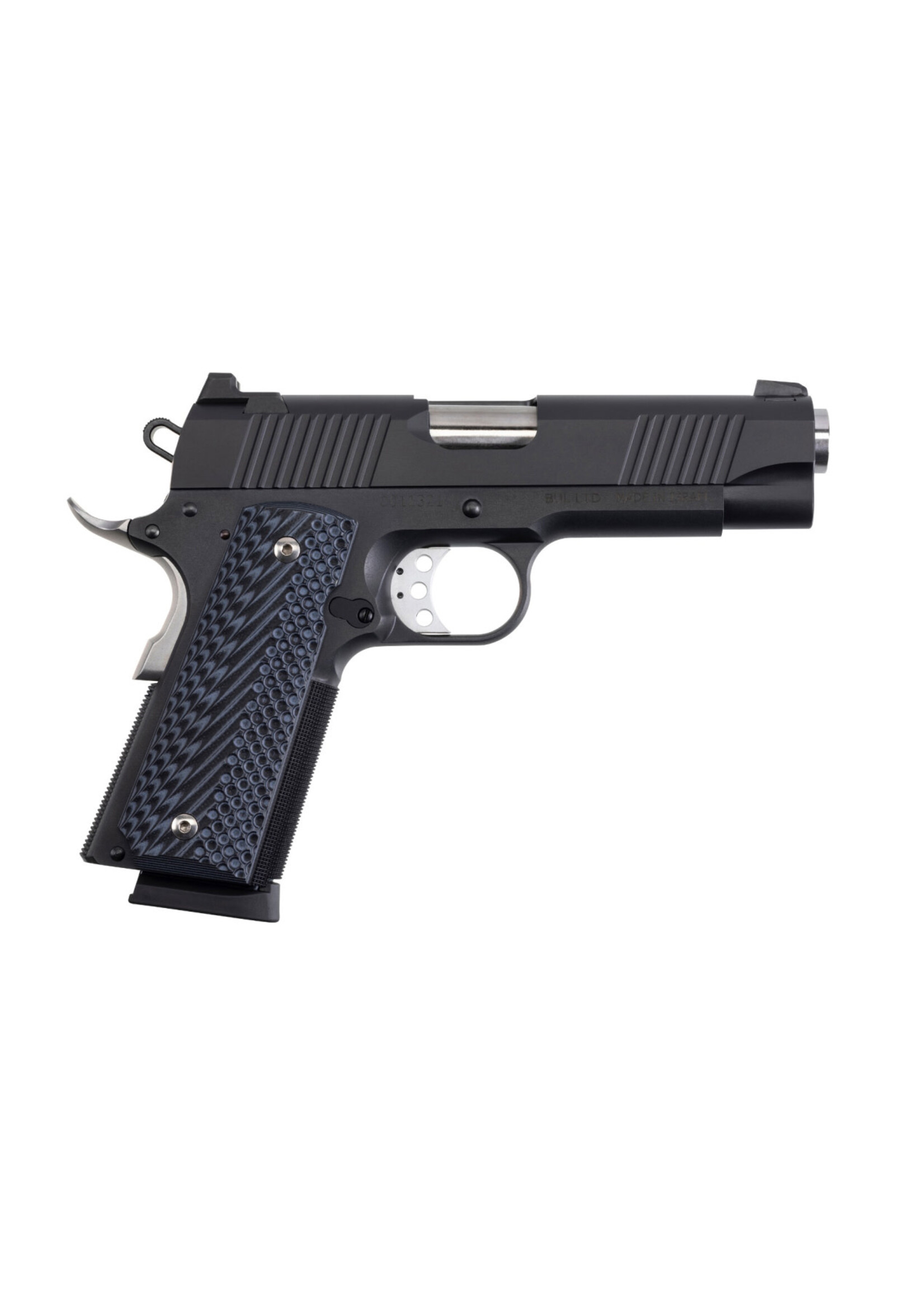 Magnum Research Magnum Research, 1911C, 1911, Semi-automatic, Metal Frame Pistol, Commander, 45 ACP, 4.33" Barrel, Steel, Black, G10 Grips, Fixed Sights, 8 Rounds, 2 Magazines