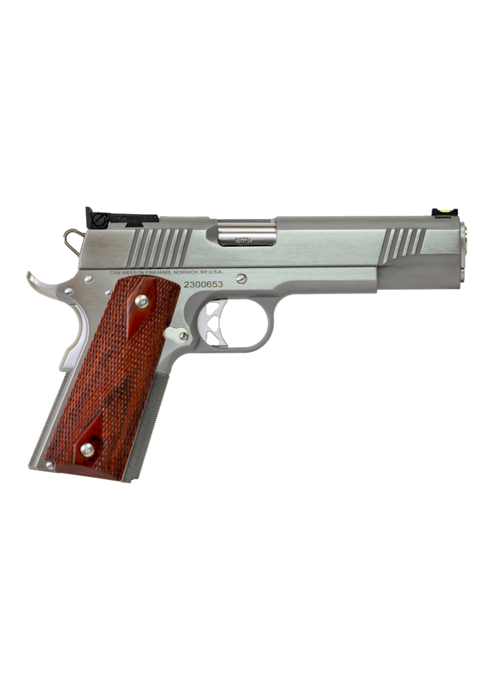CZ USA / Dan Wesson Dan Wesson 01942 Pointman Nine 9mm Luger 9+1 5" Barrel, Forged Stainless Steel Frame w/Beavertail & Undercut Trigger Guard, Front & Rear Serrated Stainless Steel Slide, Brushed Finish, Double Diamond Cocobolo Grip, Includes 2 Magazines