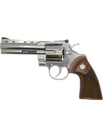 Colt Mfg Colt Mfg Python 38 Special/357 Mag 6 Shot 4.25" Stainless Vent Recessed Target/Vent Rib Barrel, Cylinder & Frame, Walnut w/Colt Medallion Grip