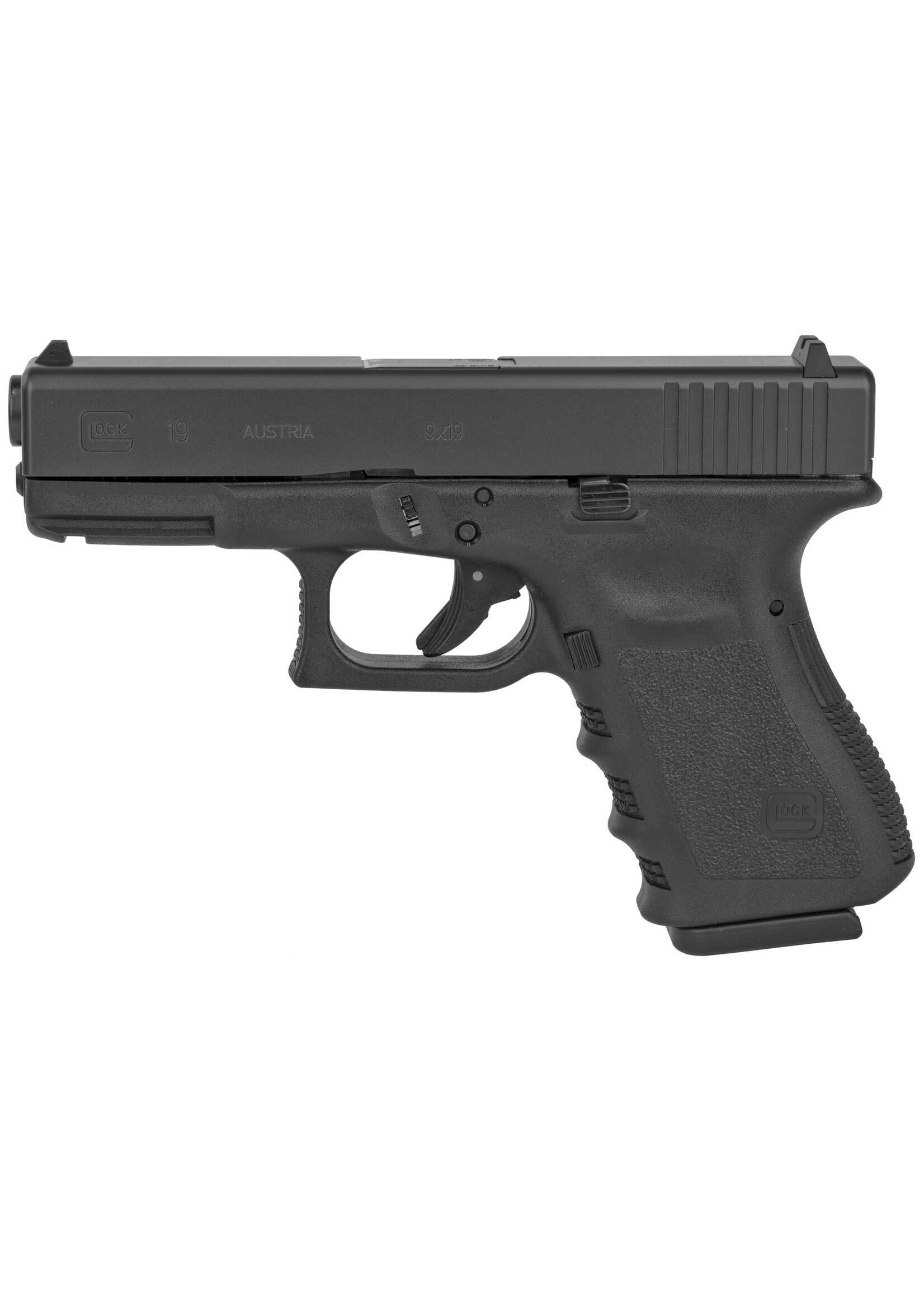 Glock Glock 19 G3 9mm Luger 4.02" 15+1 Black Steel Slide Black Polymer Grip