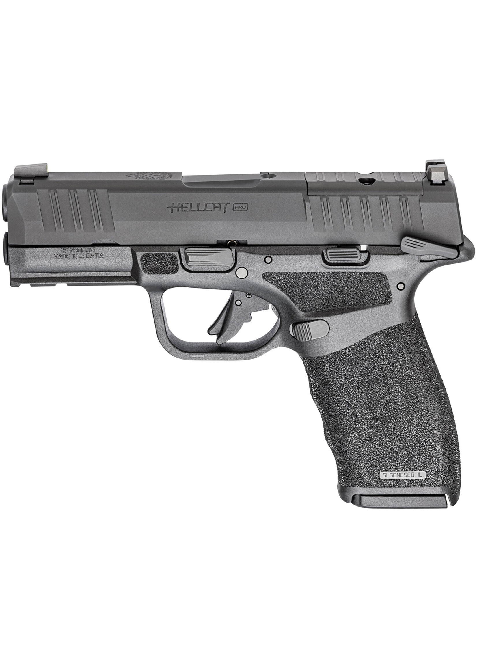 Springfield Armory SPECIAL ORDER Springfield Armory  Hellcat Pro OSP Gear Up Package, Compact 9mm Luger 15+1, 3.70" Black Melonite Hammer Forged Barrel, Black Melonite Optic Ready/Serrated Slide, Black Polymer Frame w/Picatinny Rail, Adaptive Textured Polym