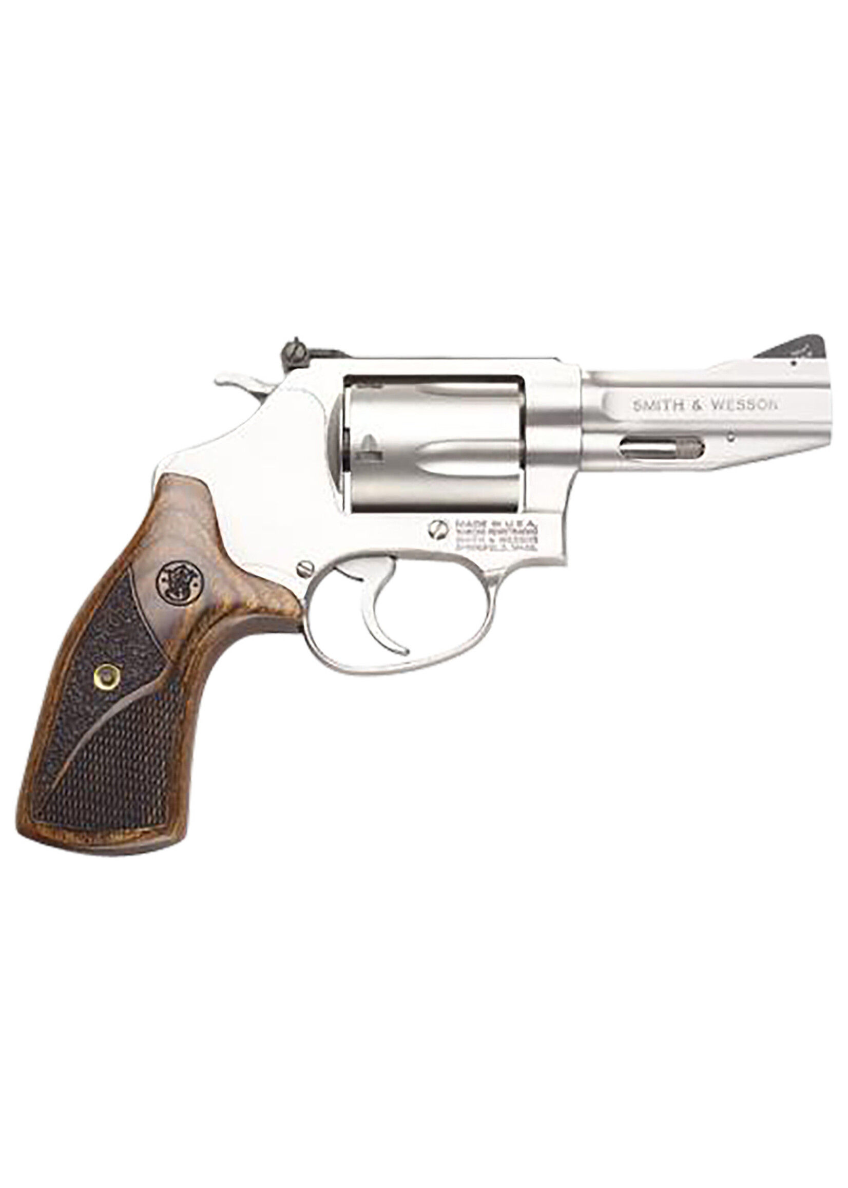 Smith and Wesson (S&W) Smith & Wesson 178013 Model 60 Performance Center Pro 357 Mag or 38 S&W Spl +P 5 Shot 3" Stainless Steel/Cylinder, Satin Stainless Steel J-Frame, Ergonomic Wood Grip, Internal Lock