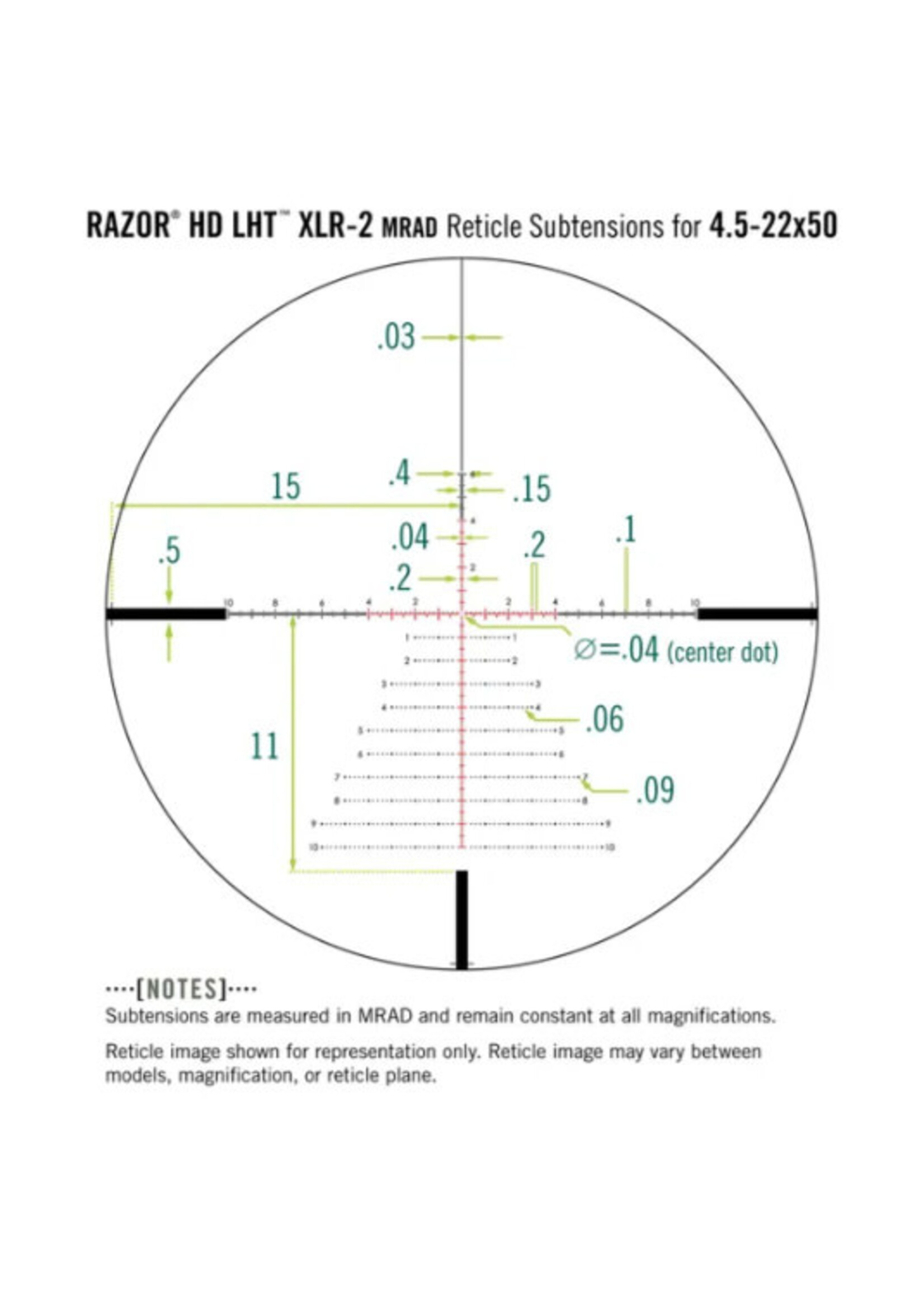 Vortex Vortex Razor HD LHT 4.5-22x50 FFP XLR-2 MRAD Riflescope RZR-42202