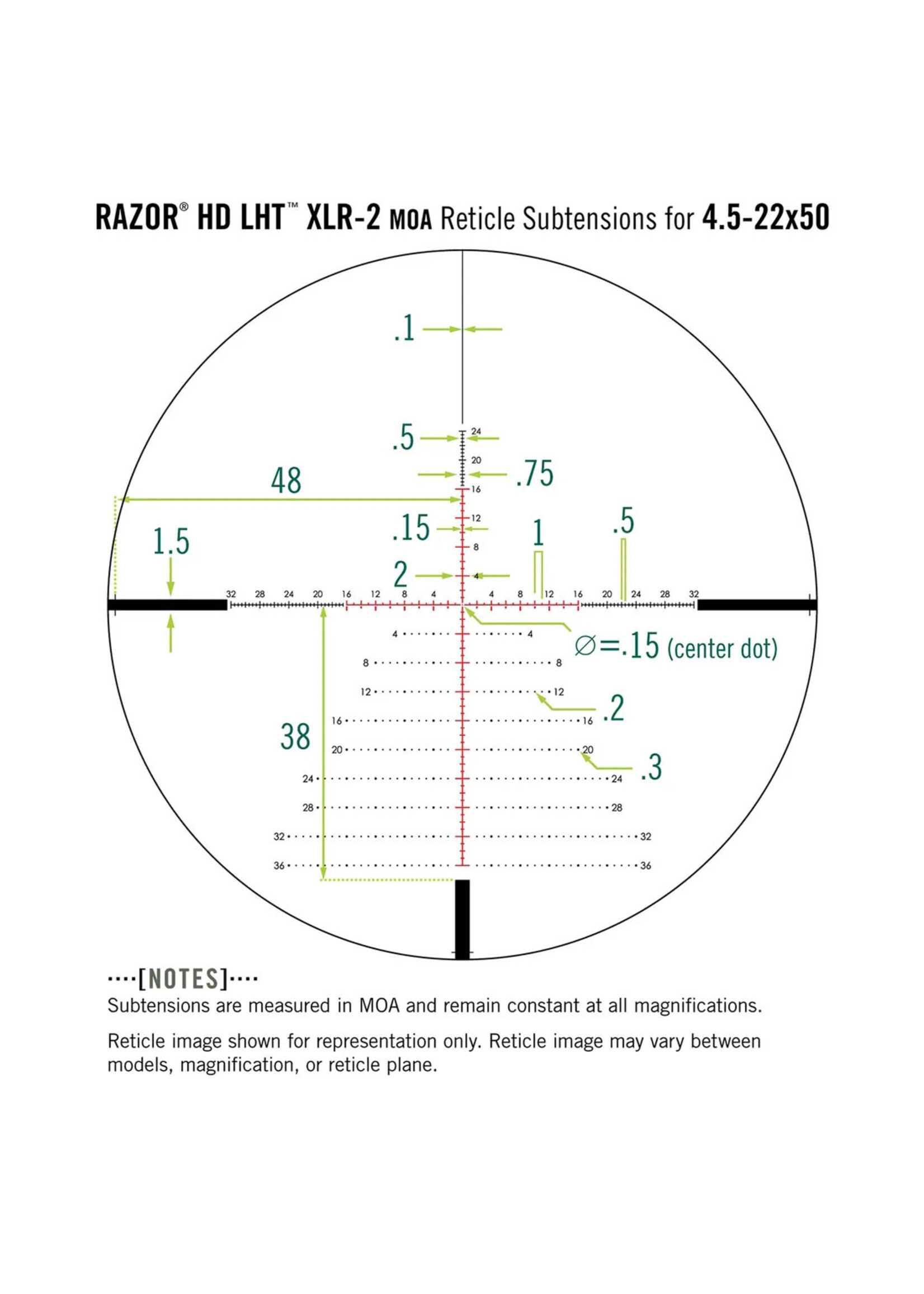 Vortex Vortex Razor HD LHT 4.5-22x50 FFP XLR-2 MOA Riflescope RZR-42201