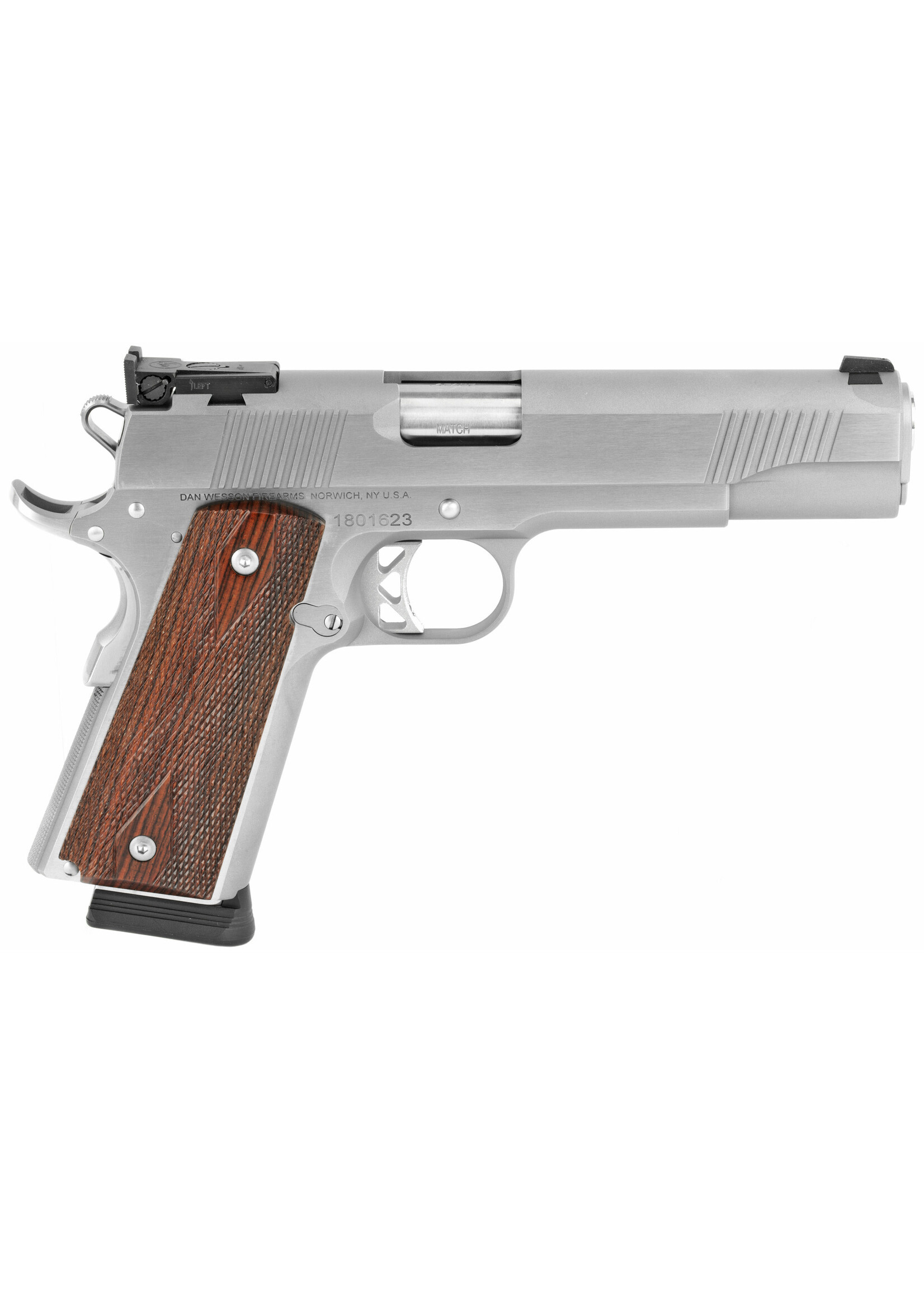 CZ USA / Dan Wesson Dan Wesson, Pointman Seven, Full Size, 45ACP, 5" Barrel, Steel Frame, Stainless Finish, Wood Grips, Adjustable Sights, 8Rd, 2 Magazines, CA Approved