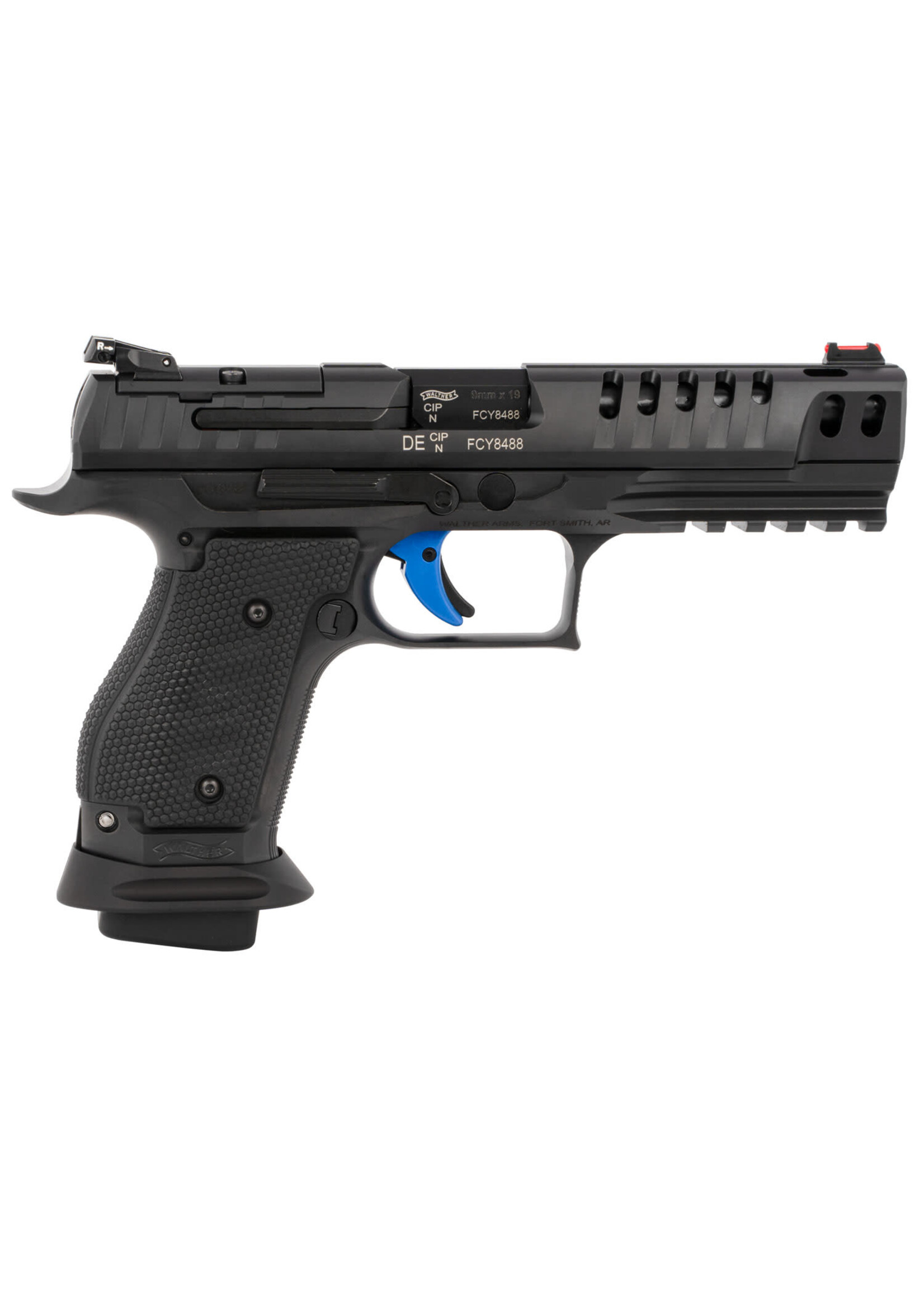 Walther Walther Arms 2846951 PPQ M2 Q5 Match Pro 9mm Luger Caliber with 5" Barrel, 17+1 Capacity, Black Finish Steel Picatinny Rail/Beavertail Frame, Serrated/Optic Cut Matte Black Tenifer Steel Ported Slide & Wraparound Ergonomic Grip