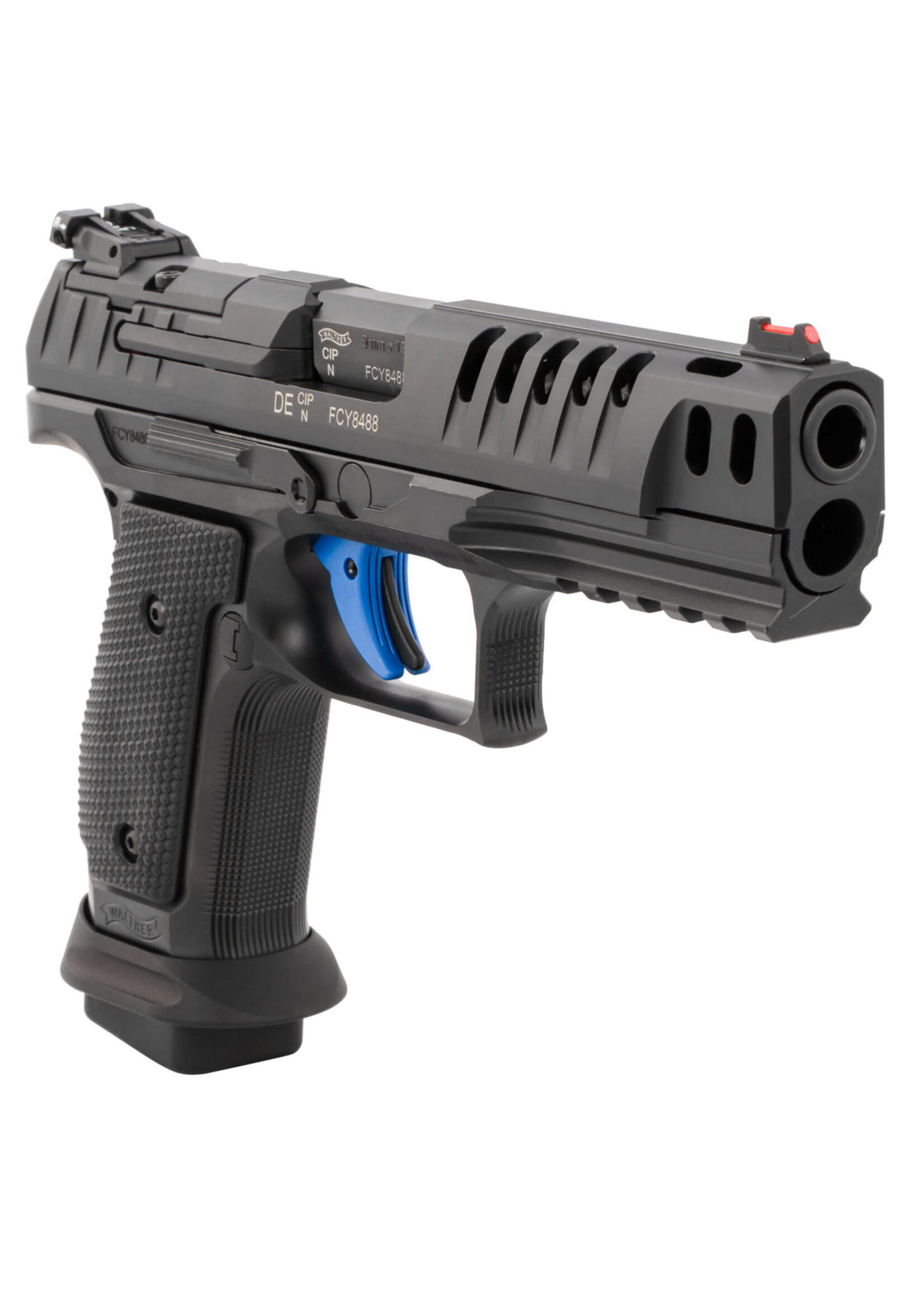 Walther Walther Arms 2846951 PPQ M2 Q5 Match Pro 9mm Luger Caliber with 5" Barrel, 17+1 Capacity, Black Finish Steel Picatinny Rail/Beavertail Frame, Serrated/Optic Cut Matte Black Tenifer Steel Ported Slide & Wraparound Ergonomic Grip