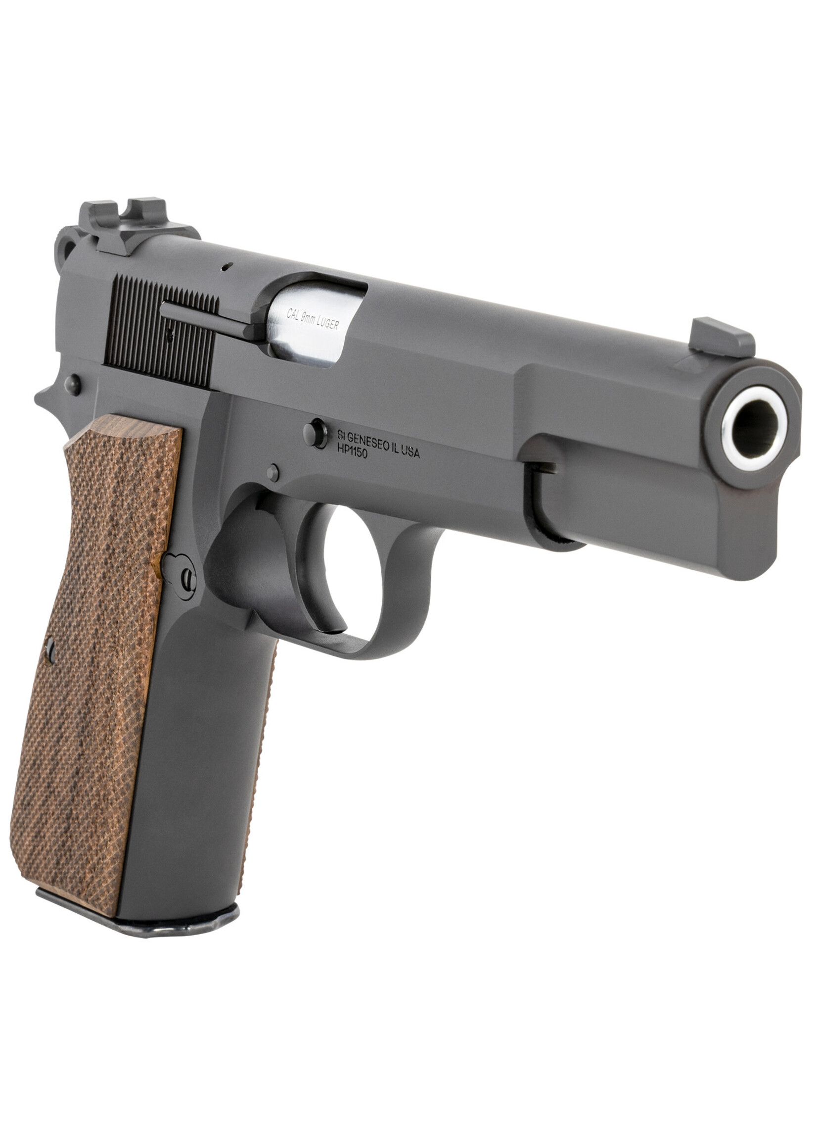 Springfield Armory Springfield Armory HP9201 SA-35 9mm Luger 15+1 4.70" Cold Hammer Forged Barrel, Matte Blued Carbon Steel Frame & Serrated Slide, Checkered Walnut Grip & White Dot Front/Serrated Rear Sights