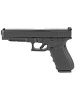 Glock Glock G41 Gen4 Competition MOS 45 ACP Caliber with 5.31" Barrel, 13+1 Capacity, Overall Black Finish, Picatinny Rail Frame, Serrated/MOS Cut Slide Finger Grooved Rough Texture Interchangeable Backstrap Grip & Adjustable Sights (US M