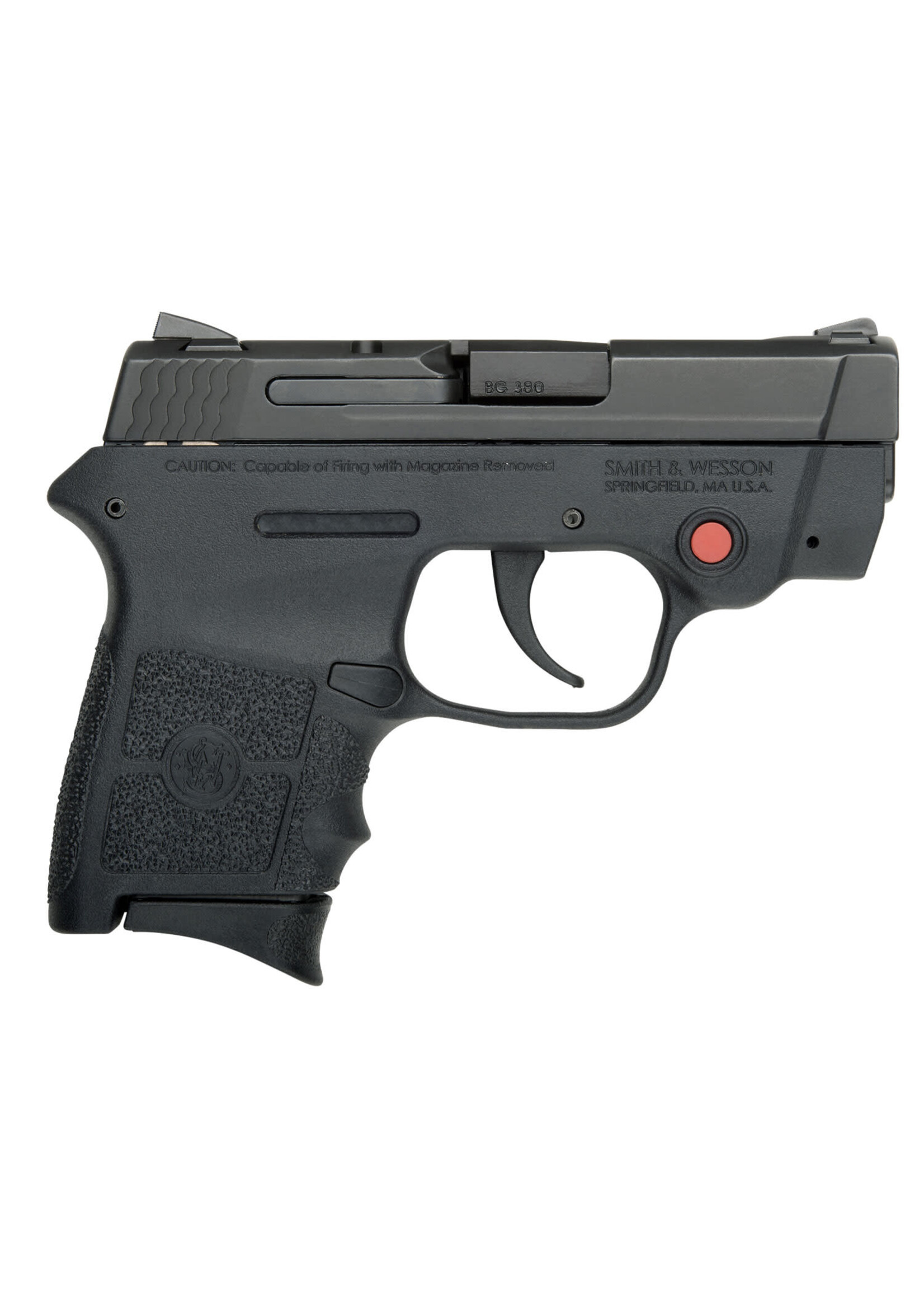 Smith and Wesson (S&W) Smith & Wesson 10048 M&P Bodyguard w/CT Laser Micro-Compact Frame 380 ACP 6+1, 2.75" Black Stainless Steel Barrel, Black Armornite Serrated Stainless Steel Slide, Matte Black Polymer Frame & Finger Grooved Grip, Ambidextrous