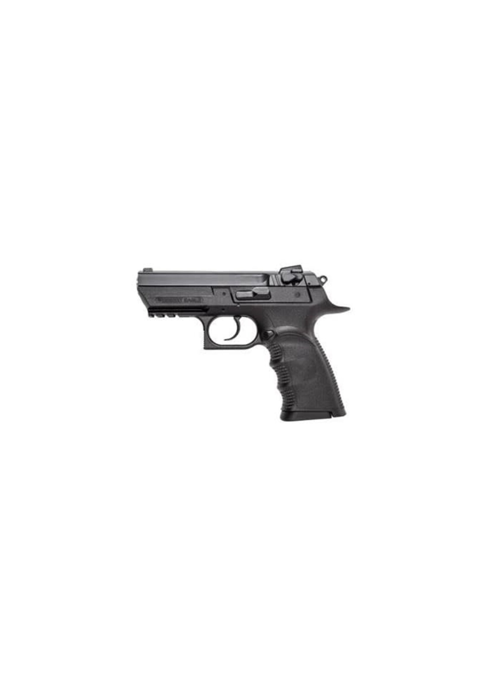Magnum Research Magnum Research BE99153RSL Baby Eagle III Semi-Compact 9mm Luger Caliber with 3.85" Barrel, 15+1 Capacity, Black Finish Picatinny Rail/Beavertail Frame, Matte Black Oxide Carbon Steel Slide & Finger Grooved Polymer Grip