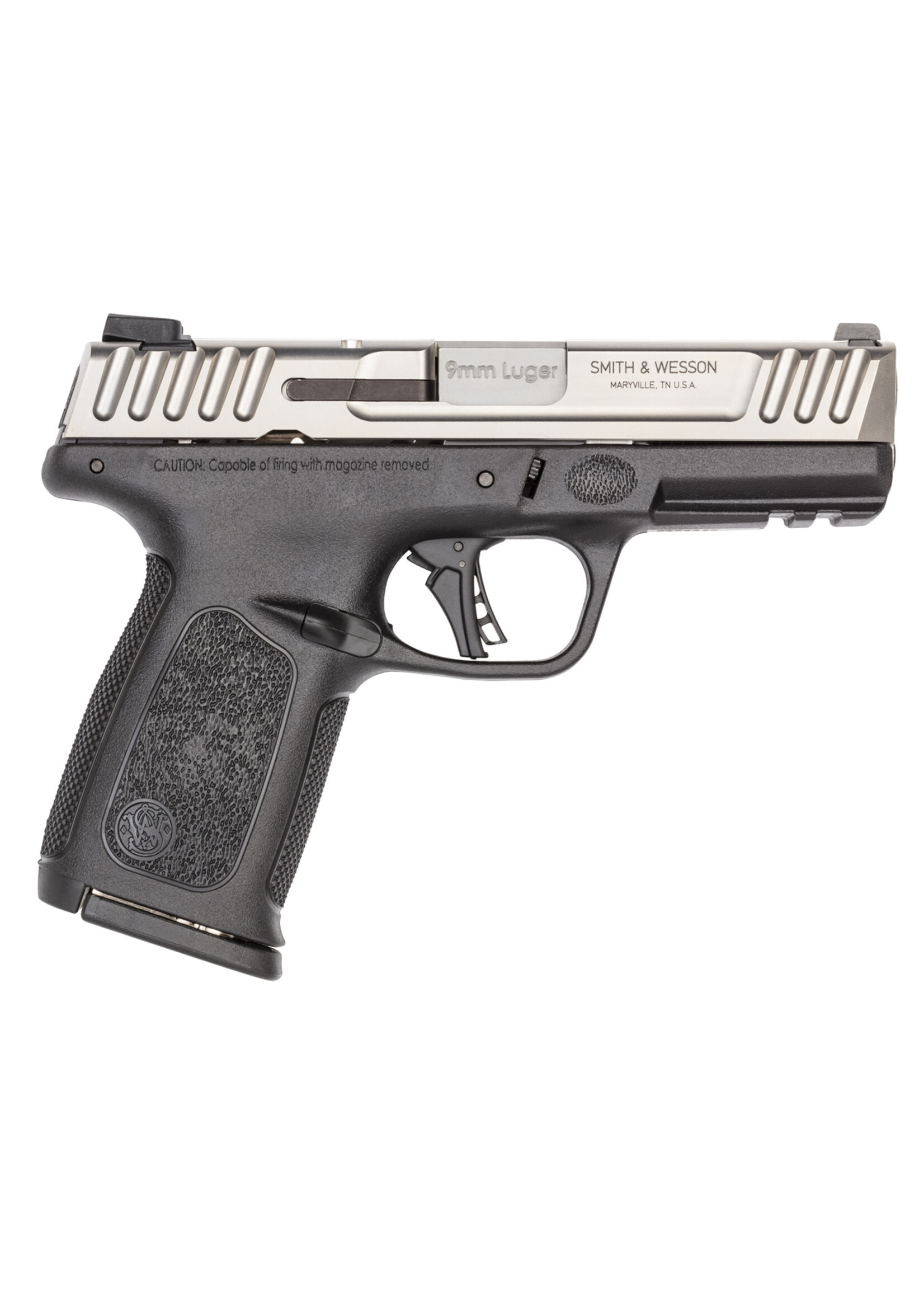 Smith and Wesson (S&W) Smith & Wesson 13931 SD9 2.0 Compact Frame 9mm Luger 16+1, 4" Stainless Steel Barrel, Satin Stainless Steel Serrated Slide, Black Polymer Frame w/Picatinny Rail, Black Textured Polymer Grip