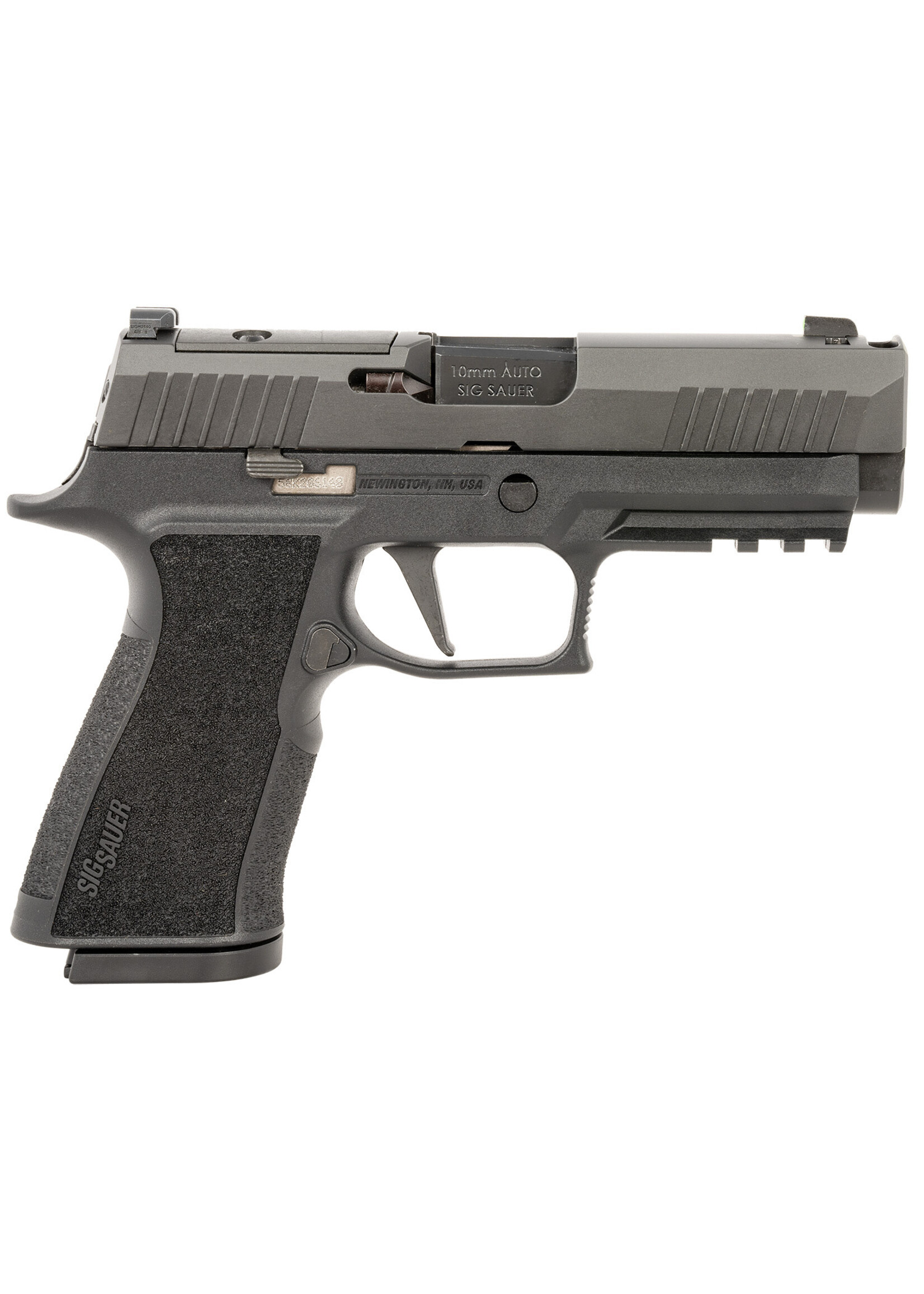Sig Sauer Sig Sauer 320XCA10COMP P320 XTen COMP Compact Frame 10mm Auto 15+1, 3.80" Black Bull Barrel, Black Nitron Integrated Compensation/Optic Ready/Serrated Stainless Steel Slide, Black Polymer Frame w/Beavertail, Picatinny Rail & XCarry Grip, No Manua